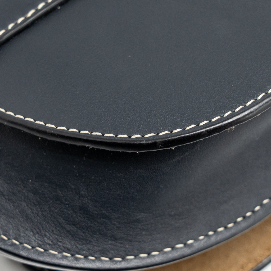 LOEWE MINI GATE BAG CALFSKIN DARK BLUE GHW