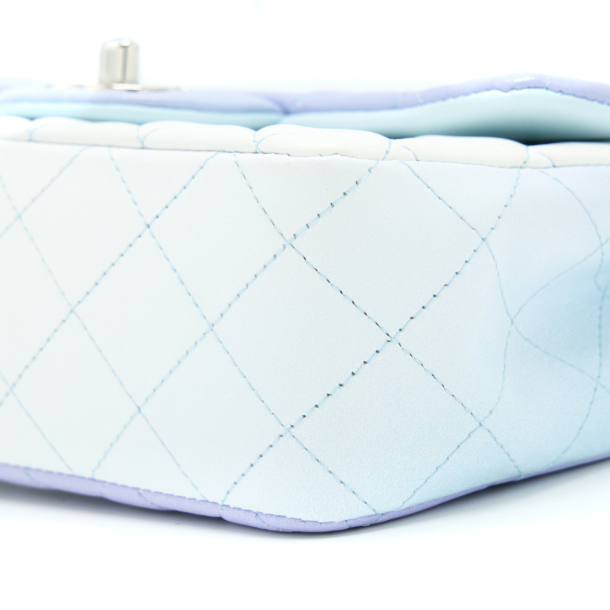 CHANEL 21K MINI RECTANGULAR FLAP BAG LAMBSKIN MULTICOLOUR OMBRÉ IRIDESCENT SHW (MICROCHIP)