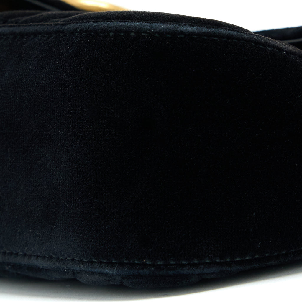 GUCCI MINI MARMONT VELVET BLACK GHW
