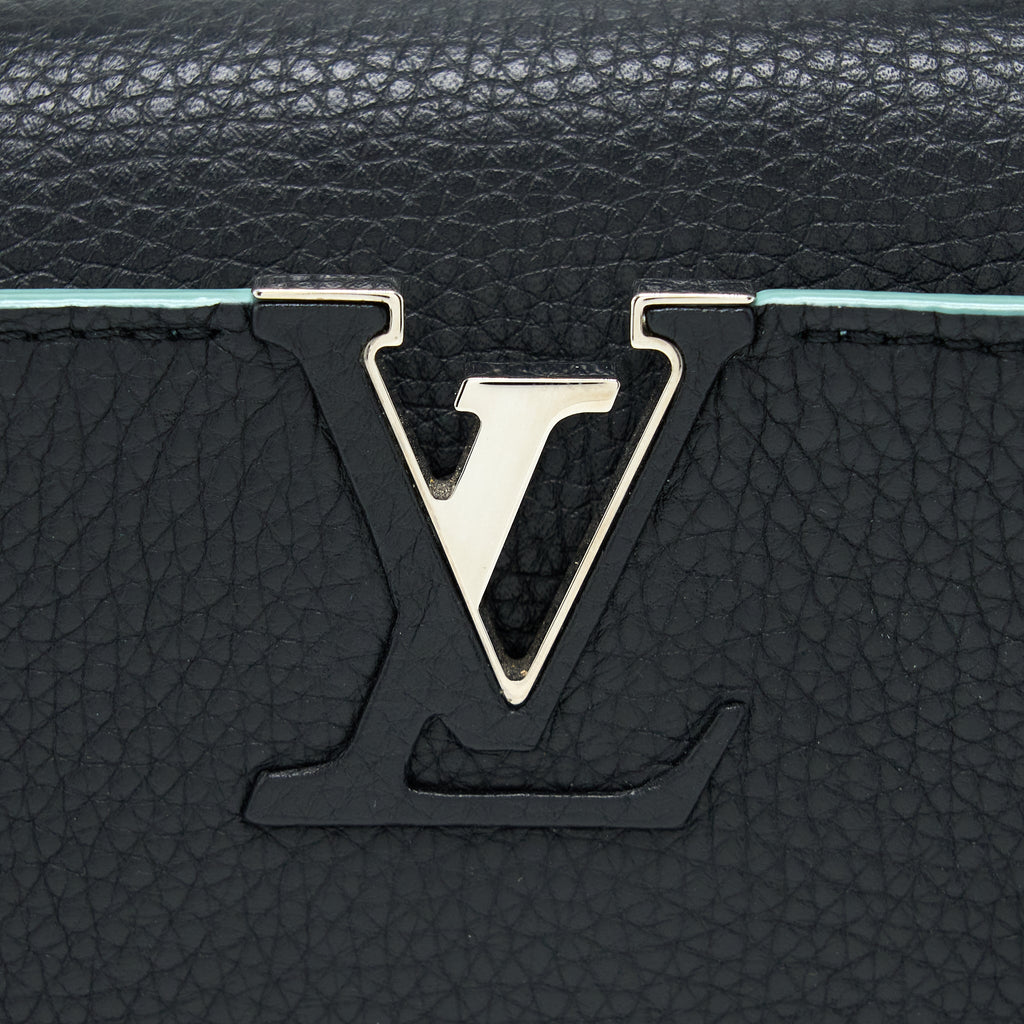 LOUIS VUITTON CAPUCINES BB TAURILLON BLACK/ BLUE SHW