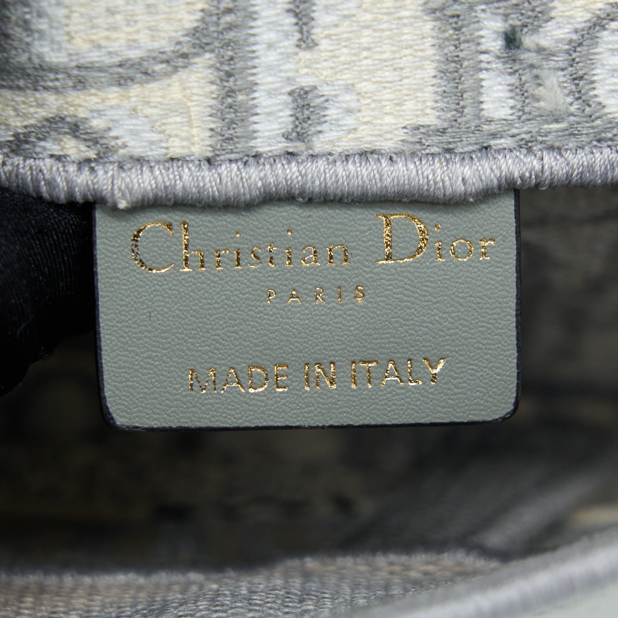 DIOR SADDLE SLIM POUCH LIGHT GREY DIOR OBLIQUE EMBROIDERY
