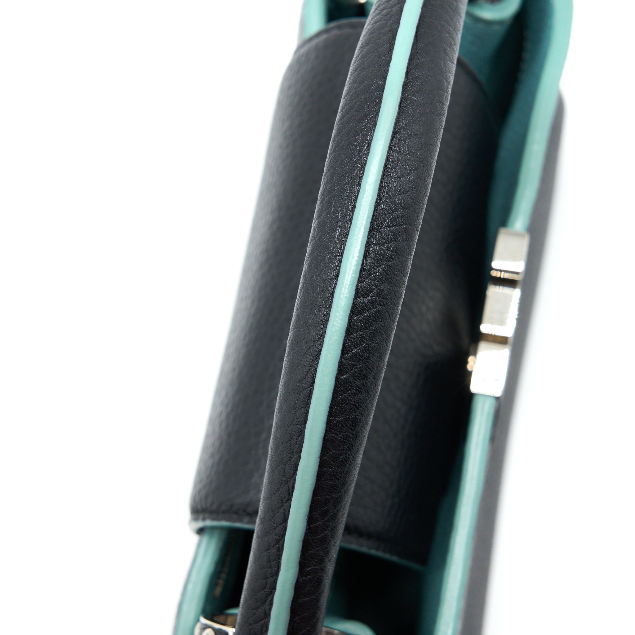 LOUIS VUITTON CAPUCINES BB TAURILLON BLACK/ BLUE SHW