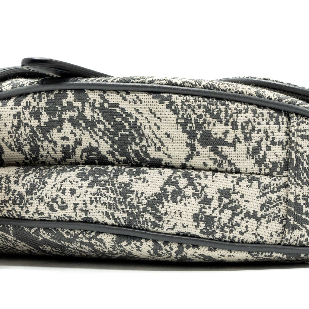 DIOR SADDLE BAG TOILE DE JOUY CANVAS / LEATHER GREY GHW