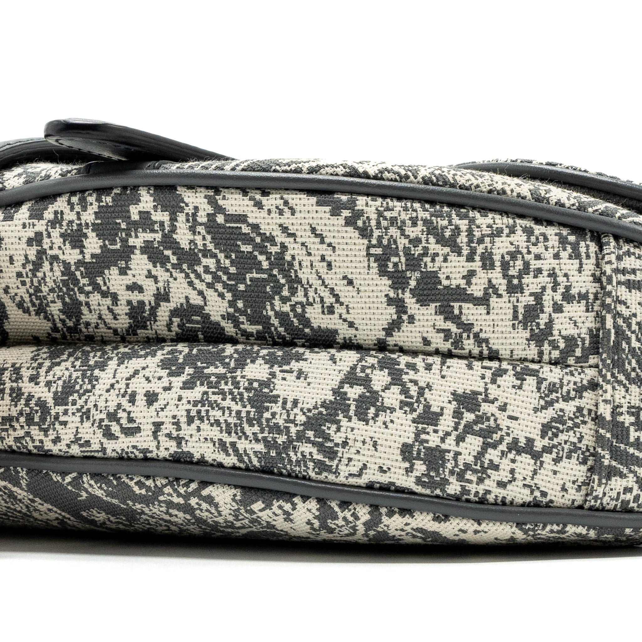 DIOR SADDLE BAG TOILE DE JOUY CANVAS / LEATHER GREY GHW