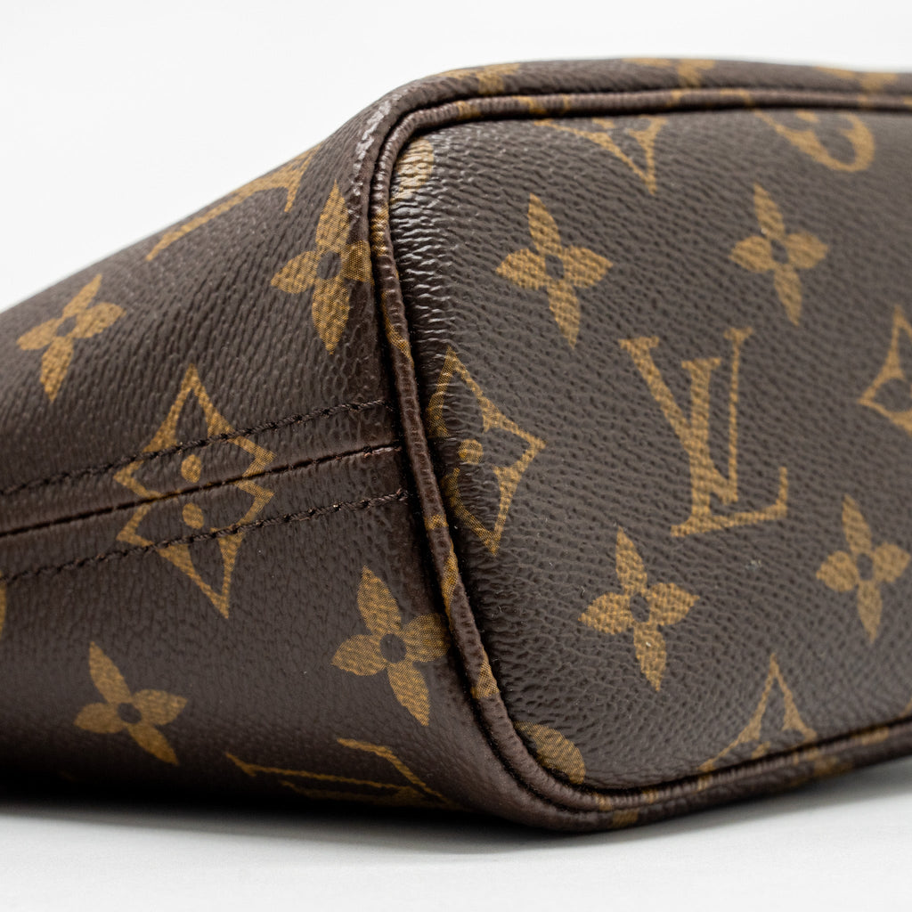 LOUIS VUITTON NEVERFULL BB BEIGE STRAP MONOGRAM CANVAS GHW
