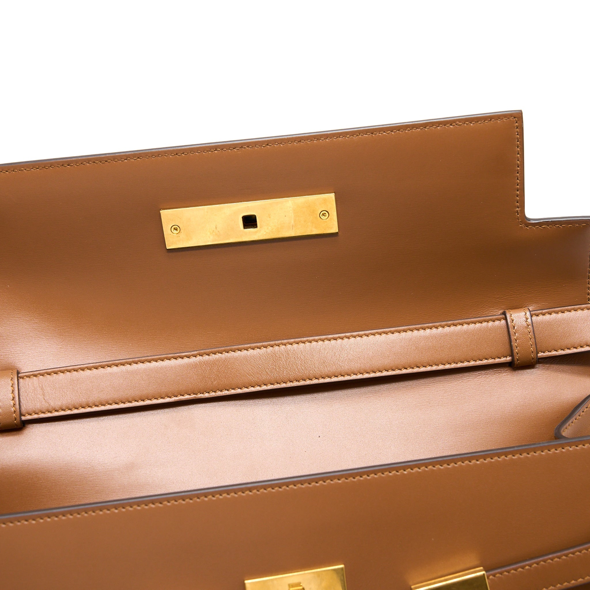 SAINT LAURENT/YSL MANHATTAN SHOULDER BAG BOX BRICK/DARK EBENE GHW