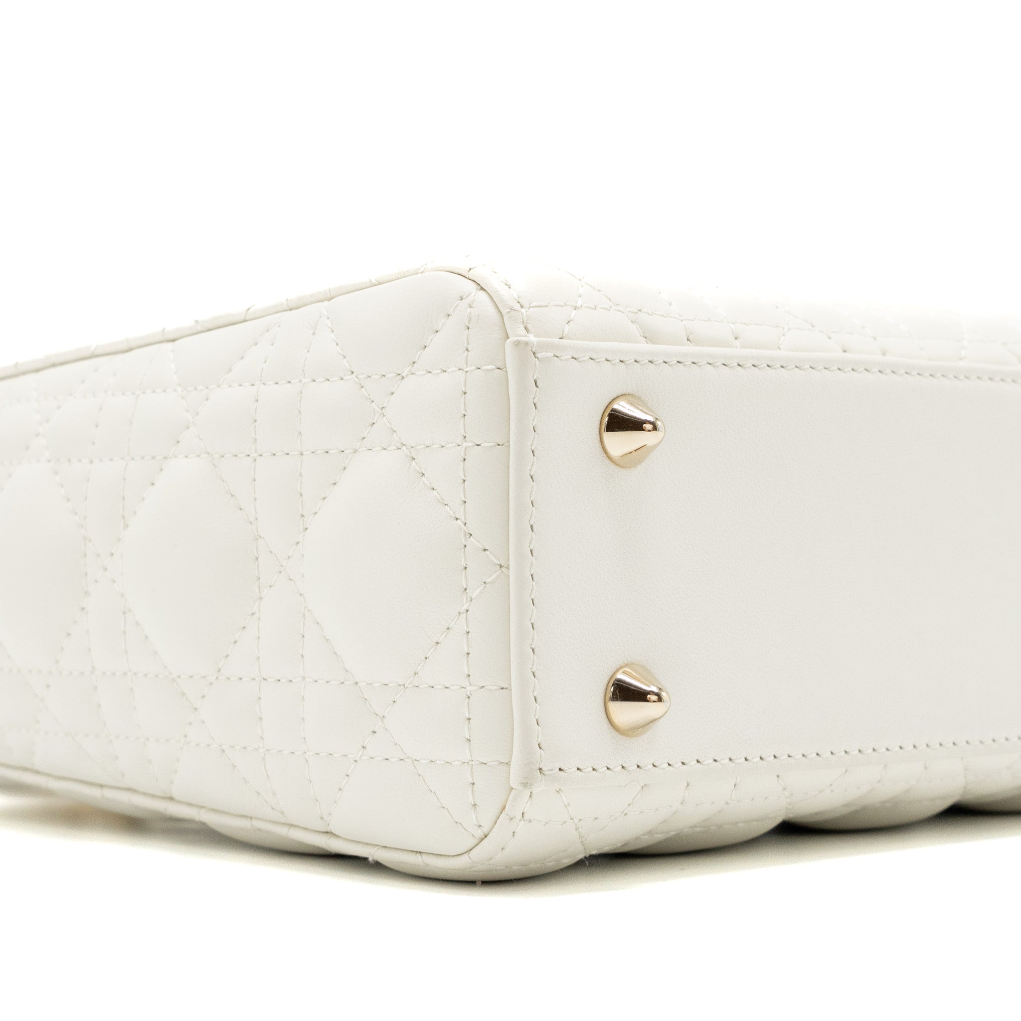 DIOR SMALL LADY MY ABCDIOR LAMBSKIN WHITE LGHW