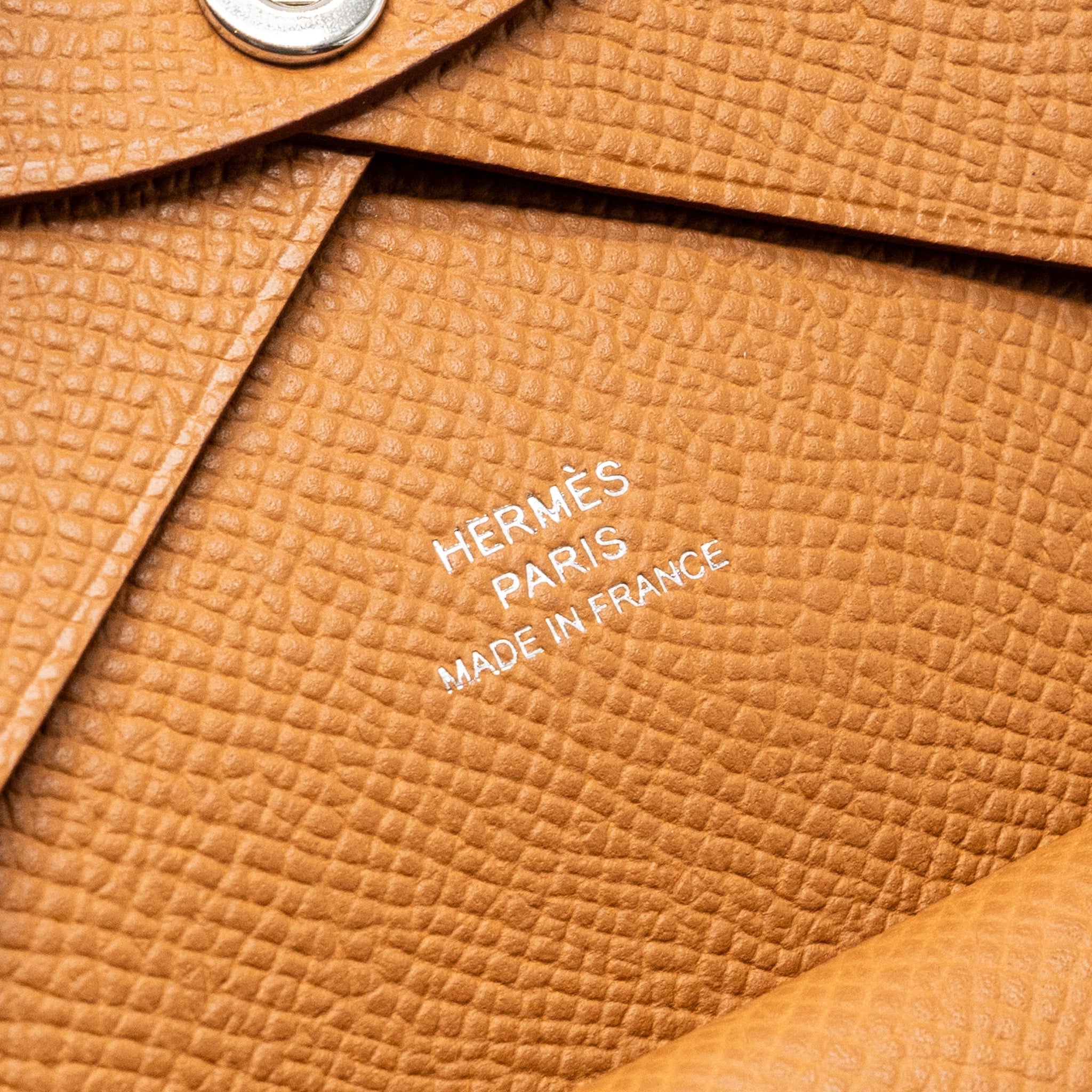 HERMES CALVI DUO CARD HOLDER EPSOM GOLD SHW
