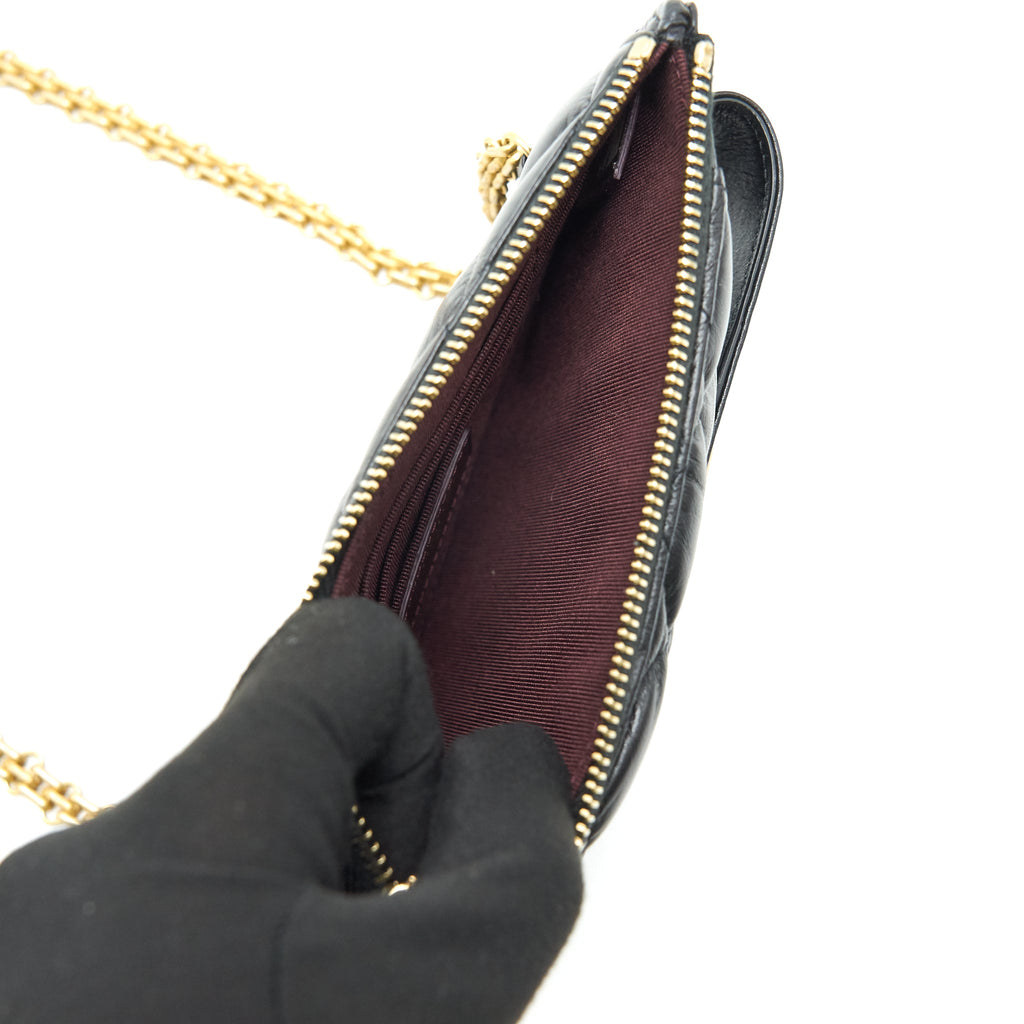 CHANEL 2.55 MINI PHONE CASE WITH CHAIN