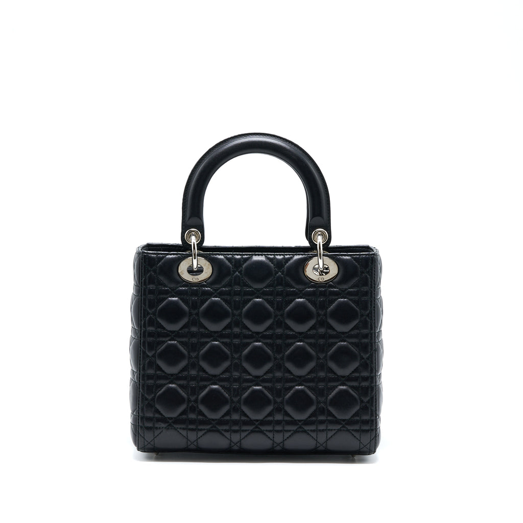 DIOR MEDIUM LADY DIOR LAMBSKIN BLACK SHW