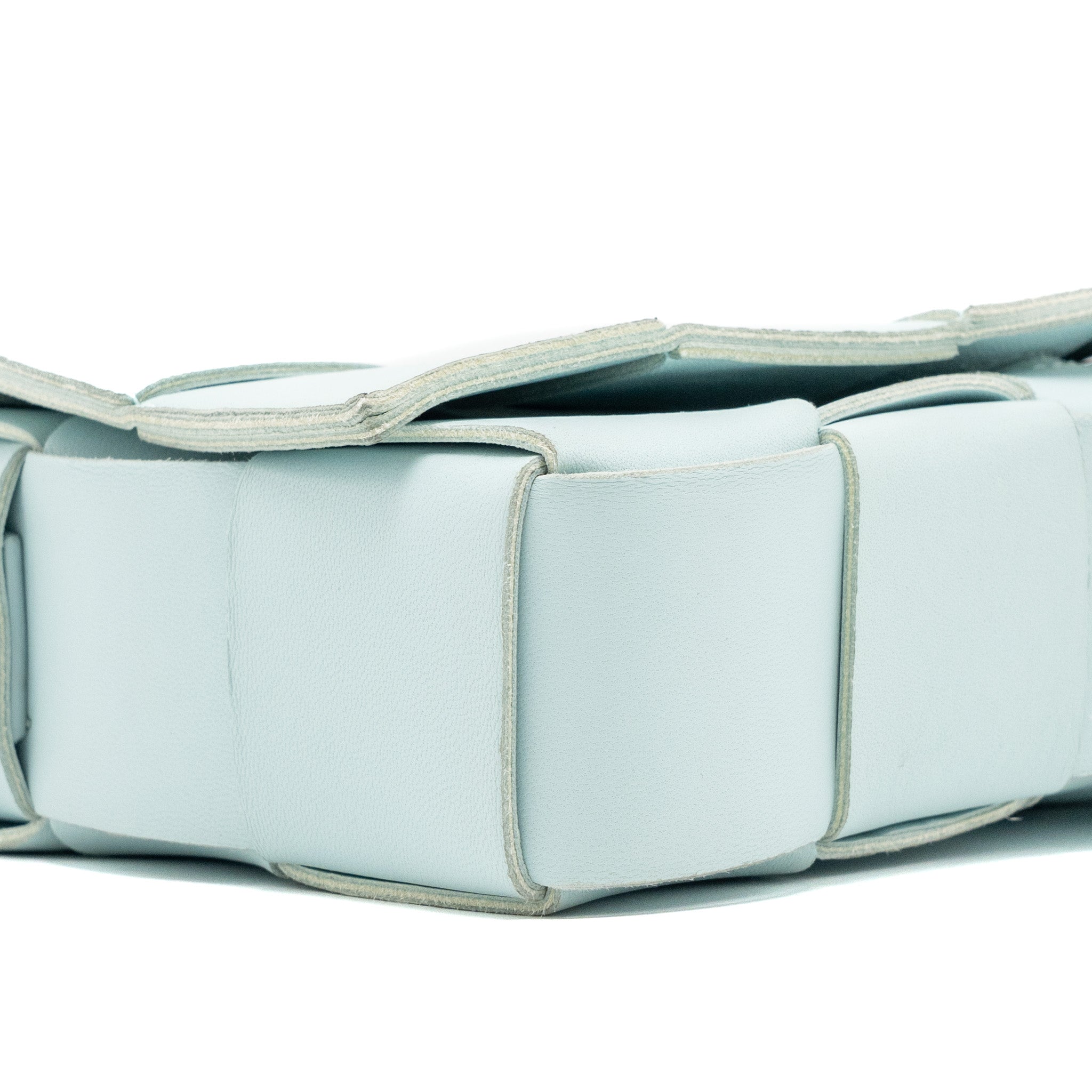 BOTTEGA VENETA CLASSIC CASSETTE BAG LAMBSKIN LIGHT BLUE SHW