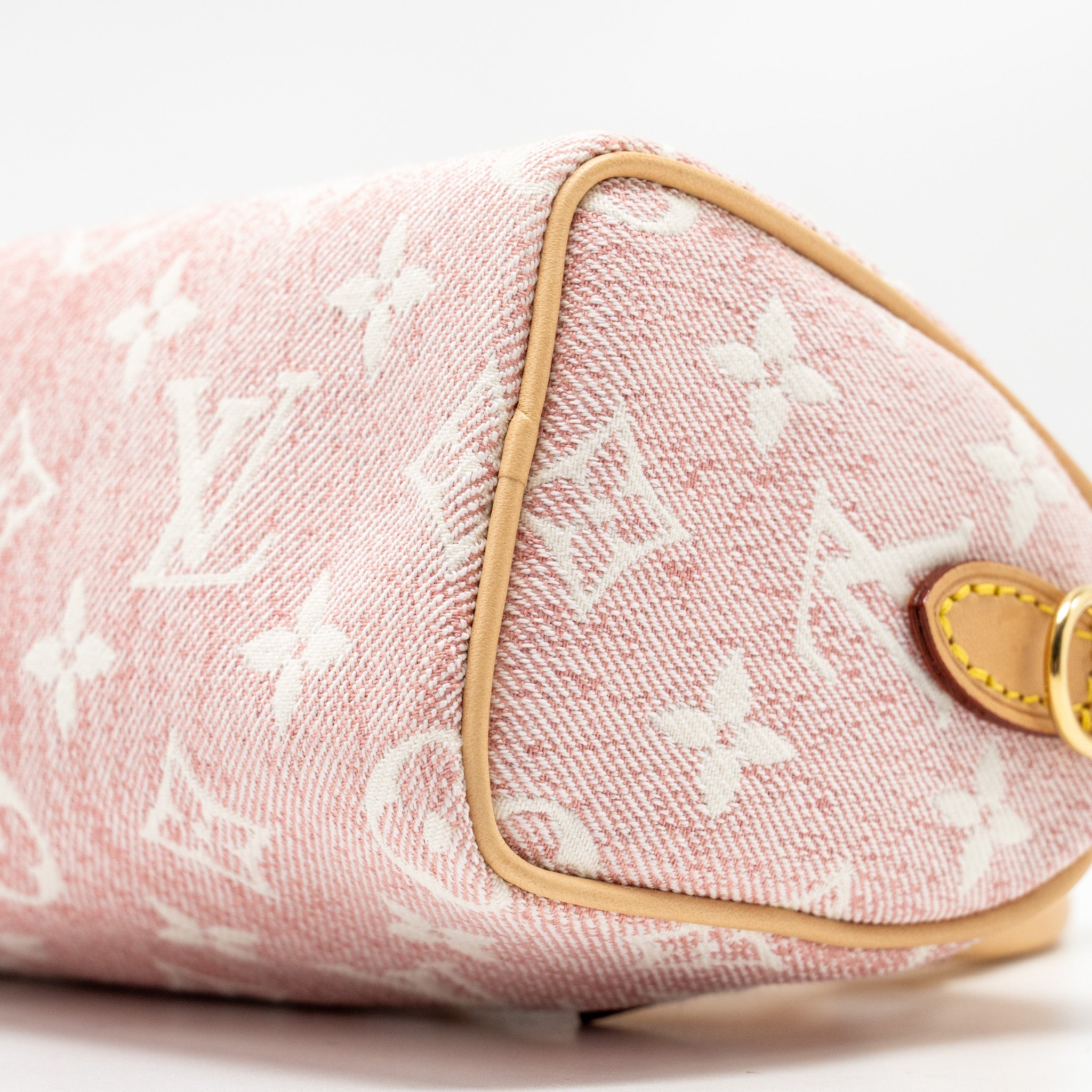 LOUIS VUITTON NANO SPEEDY MONOGRAM JACQUARD DENIM ROSE GHW