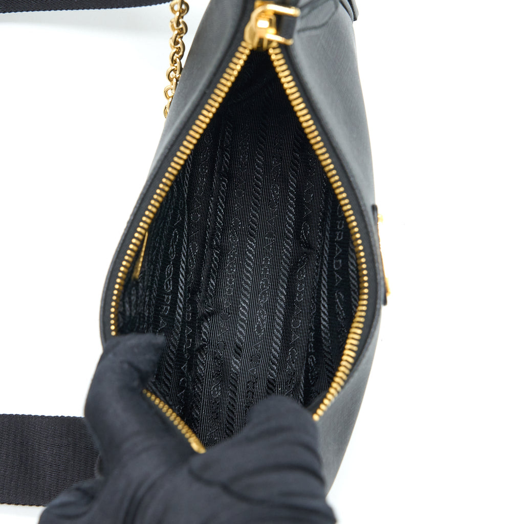 PRADA RE-EDITION 2005 SAFFIANO BLACK GHW