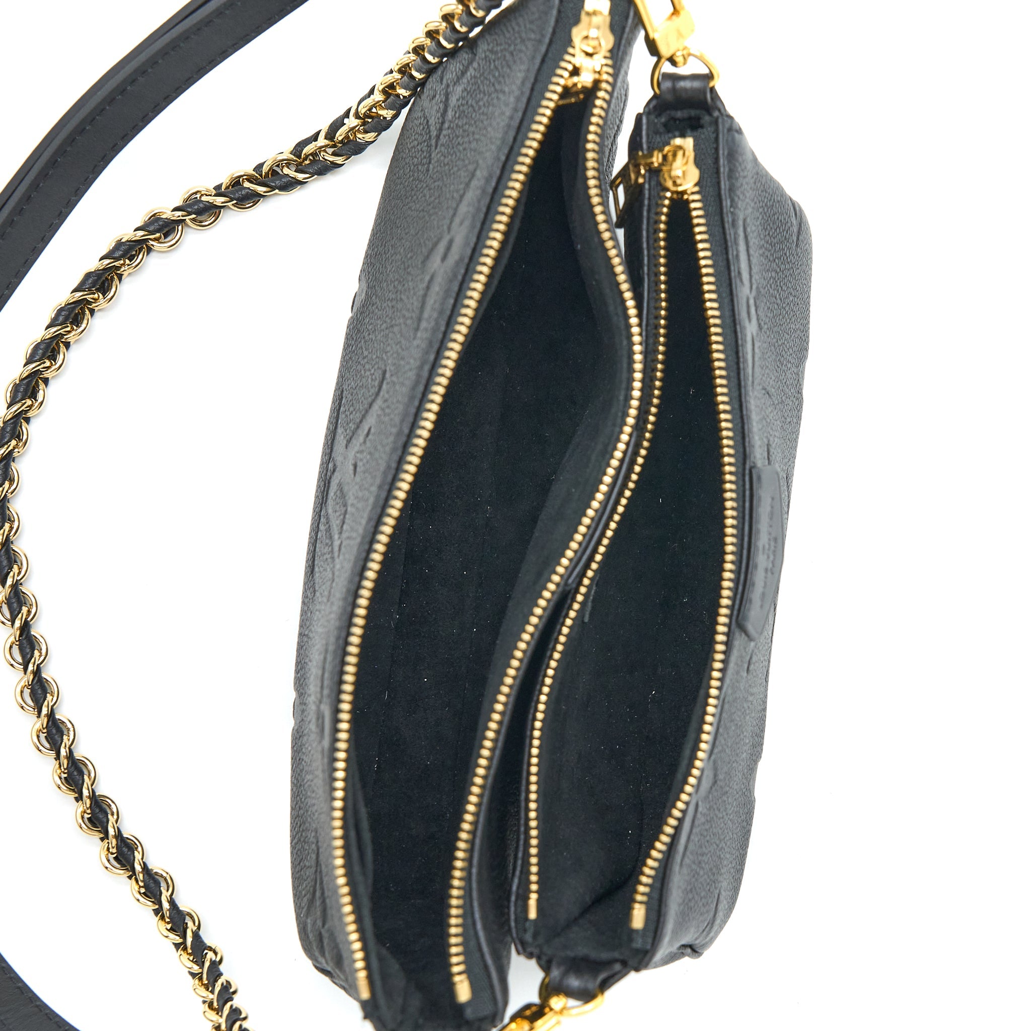 LOUIS VUITTON MULTI POCHETTE ACCESSORIES MONOGRAM EMPRIENTED BLACK GHW (NEW VERSION)