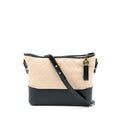 CHANEL MEDIUM GABRIELLE HOBO BAG CALFSKIN BEIGE/BLACK MULTICOLOUR HARDWARE