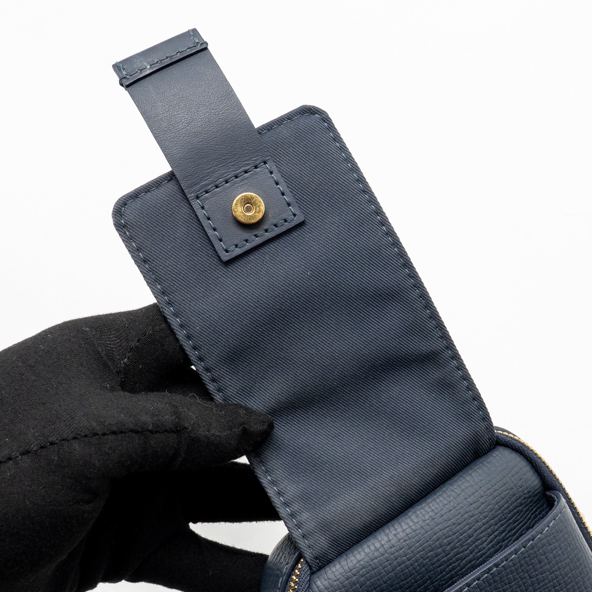 LOUIS VUITTON X NIGO FLAT DOUBLE PHONE POUCH DENIM/CALFSKIN BLUE GHW