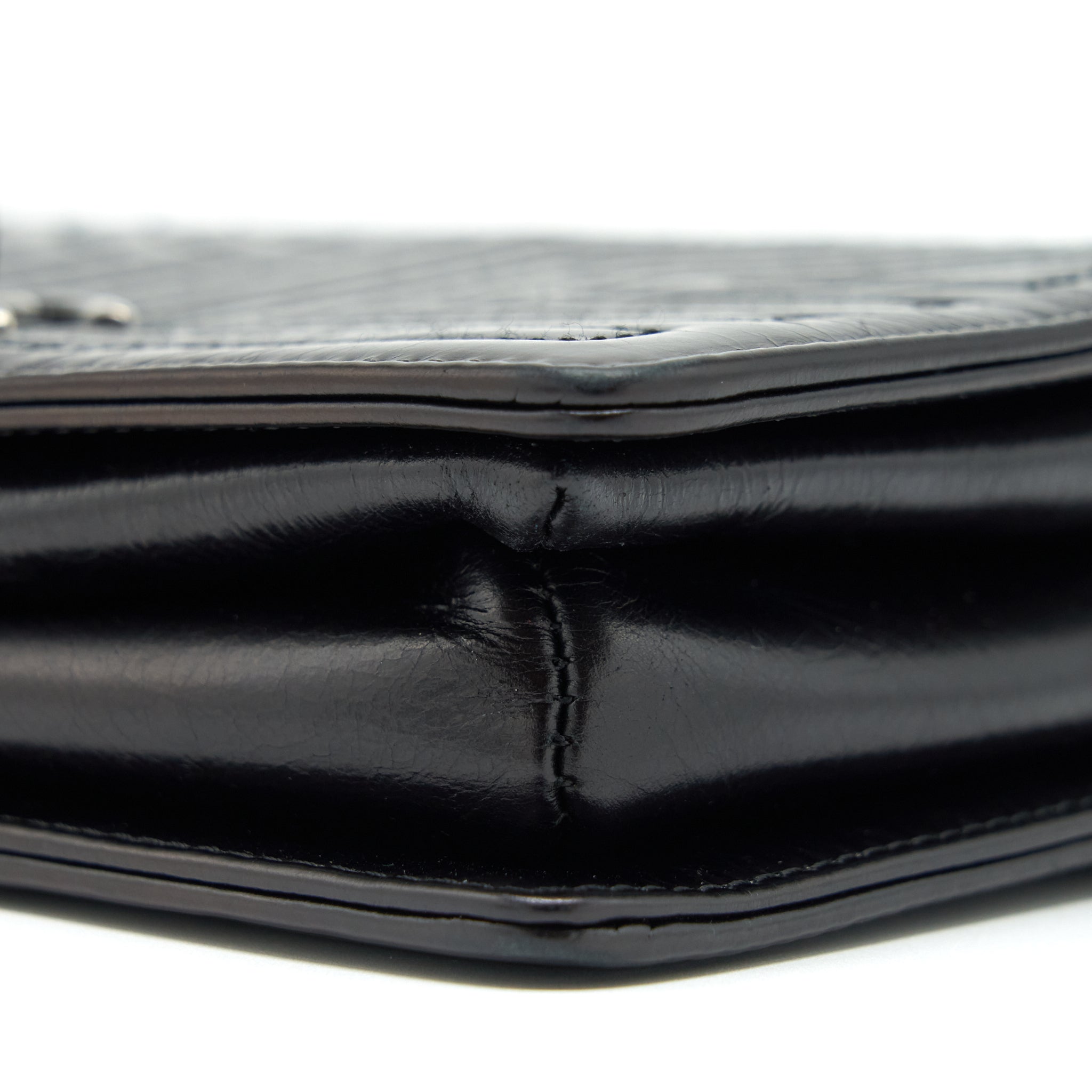 CHANEL SMALL CROSSBODY BAG AGED CALFSKIN RUTHENIUM HARDWARE