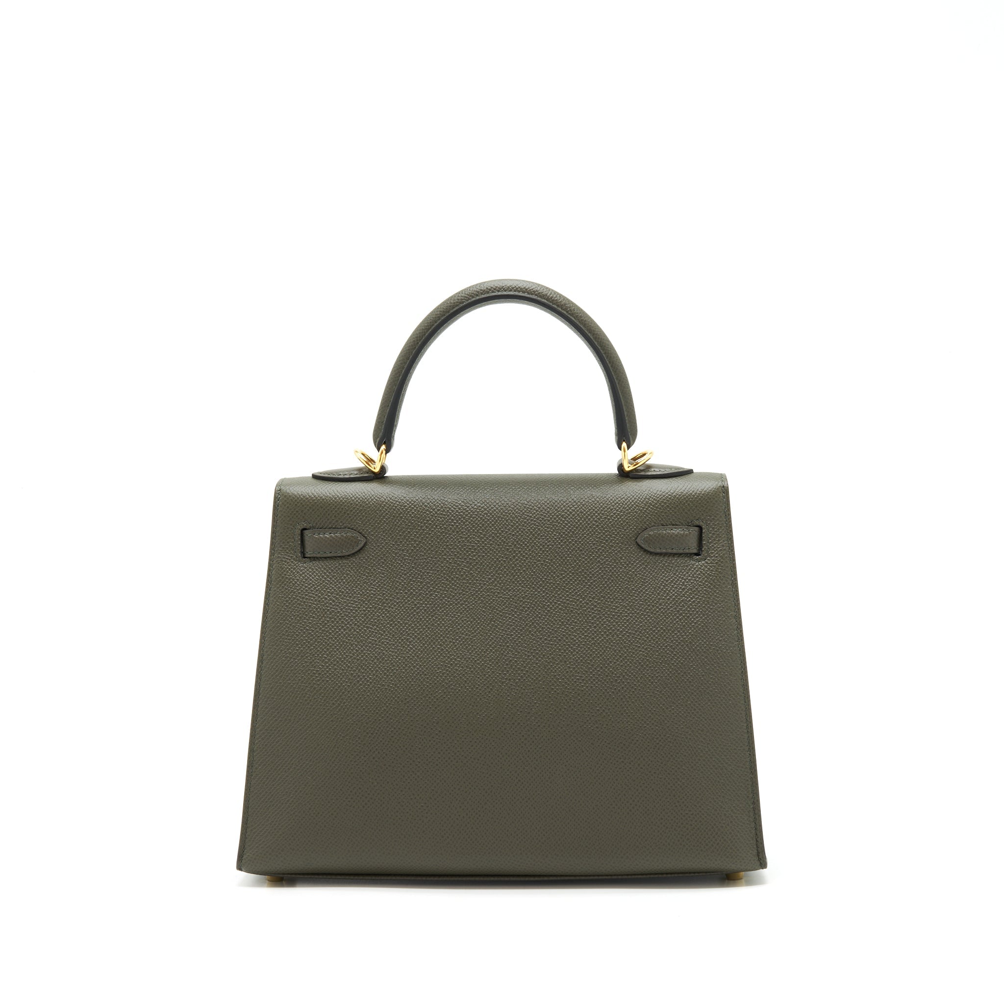 HERMES KELLY 25 SELLIER EPSOM C6 VERT DE GRIS GHW
