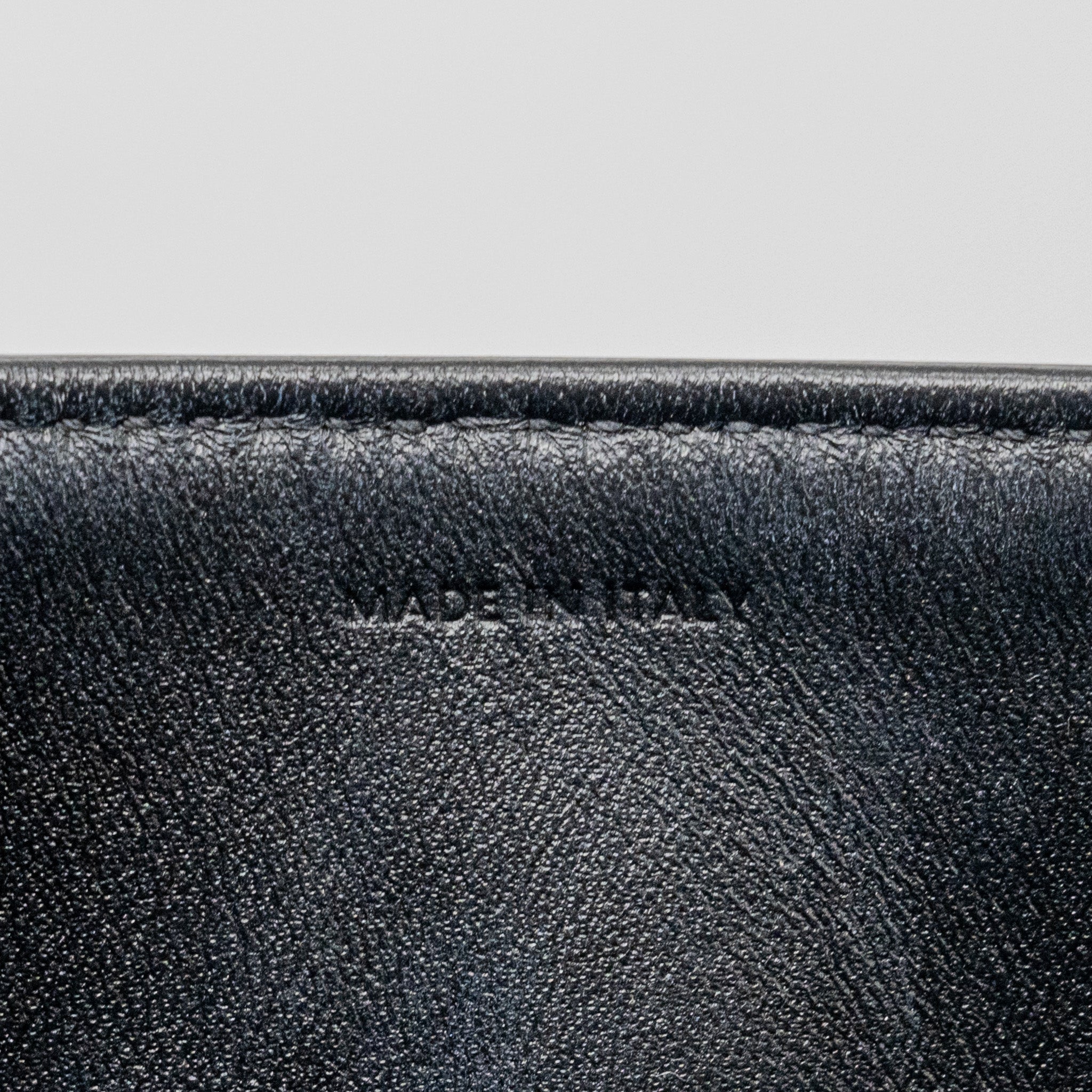 CELINE TRIOMPHE SHOULDER BAG SHINY CALFSKIN BLACK GHW