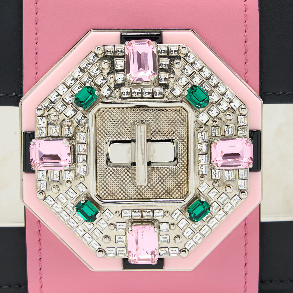 PRADA PLEX RIBBON BAG CRYSTAL CALFSKIN MULTICOLOUR SHW