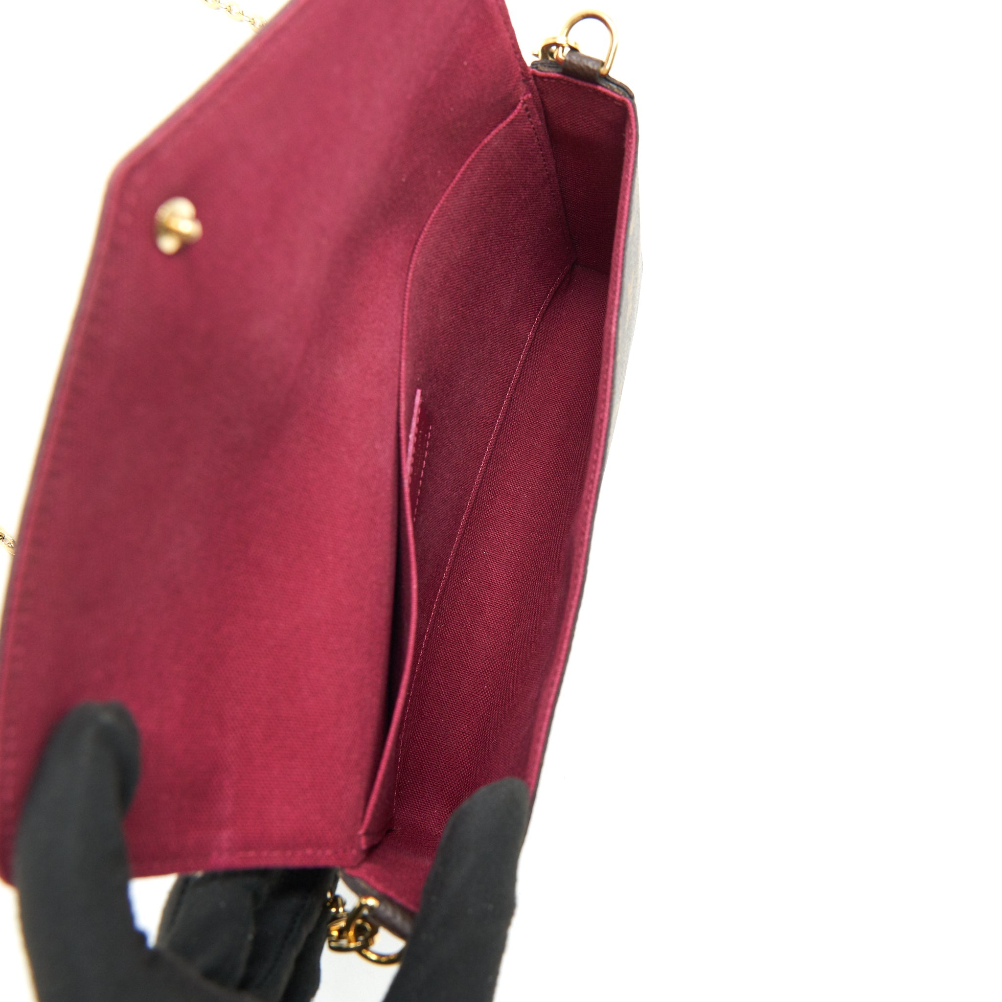 LOUIS VUITTON FELICIE POCHETTE (ZIPPED POCKET LOST)