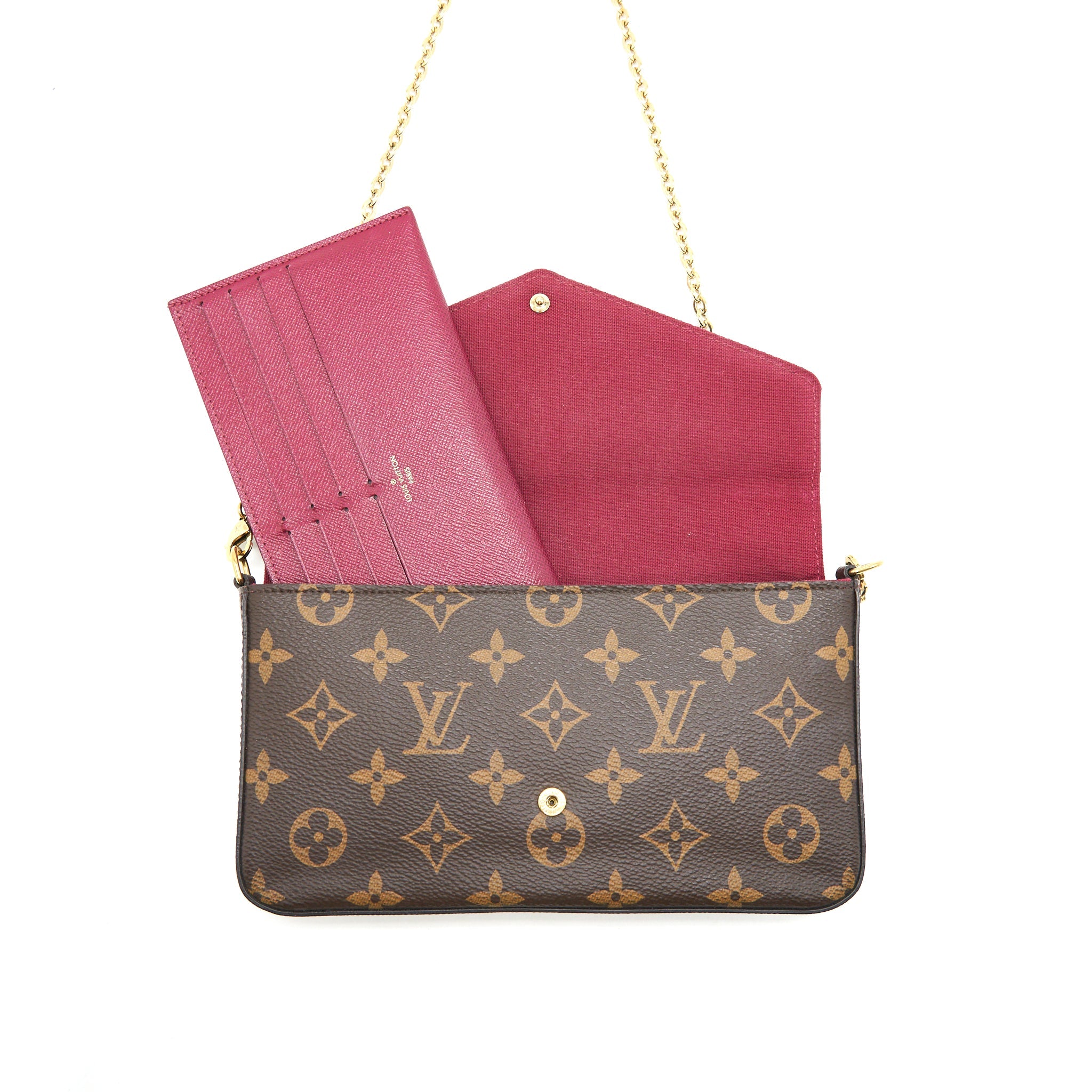 LOUIS VUITTON FELICIE POCHETTE (ZIPPED POCKET LOST)