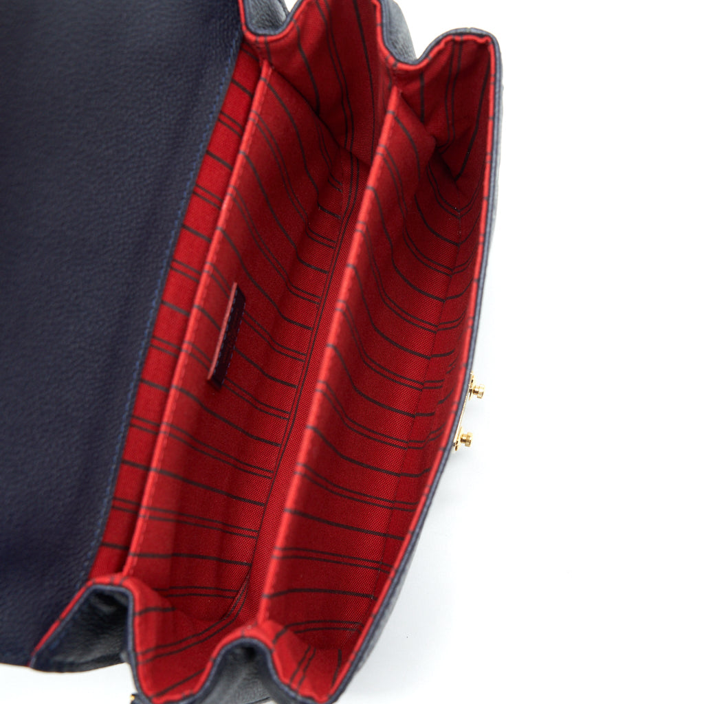 LOUIS VUITTON POCHETTE MÉTIS MONOGRAM EMPREINTE MARINE ROUGE GHW