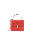 BVLGARI SERPENTI FOREVER TOP HANDLE BAG CALFKSIN ORANGE RED LGHW