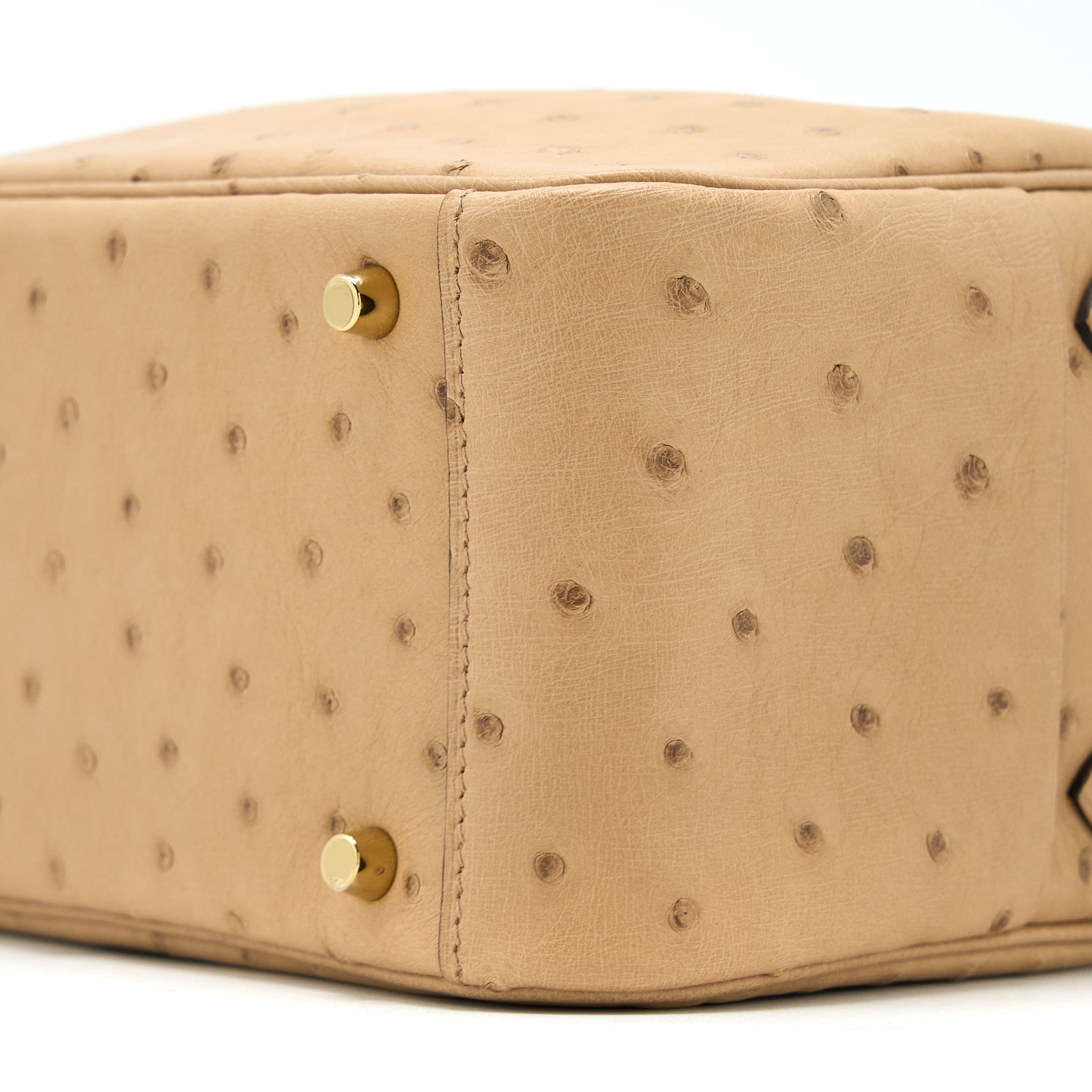 HERMES MINI LINDY OSTRICH CHAI GHW