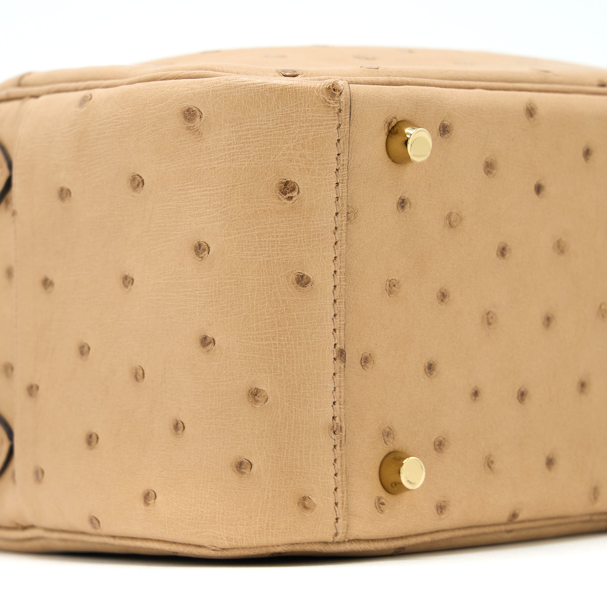 HERMES MINI LINDY OSTRICH CHAI GHW