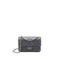 CHANEL MINI 2.55 REISSUE FLAP BAG GOATSKIN DARK GREY RUTHENIUM HARDWARE