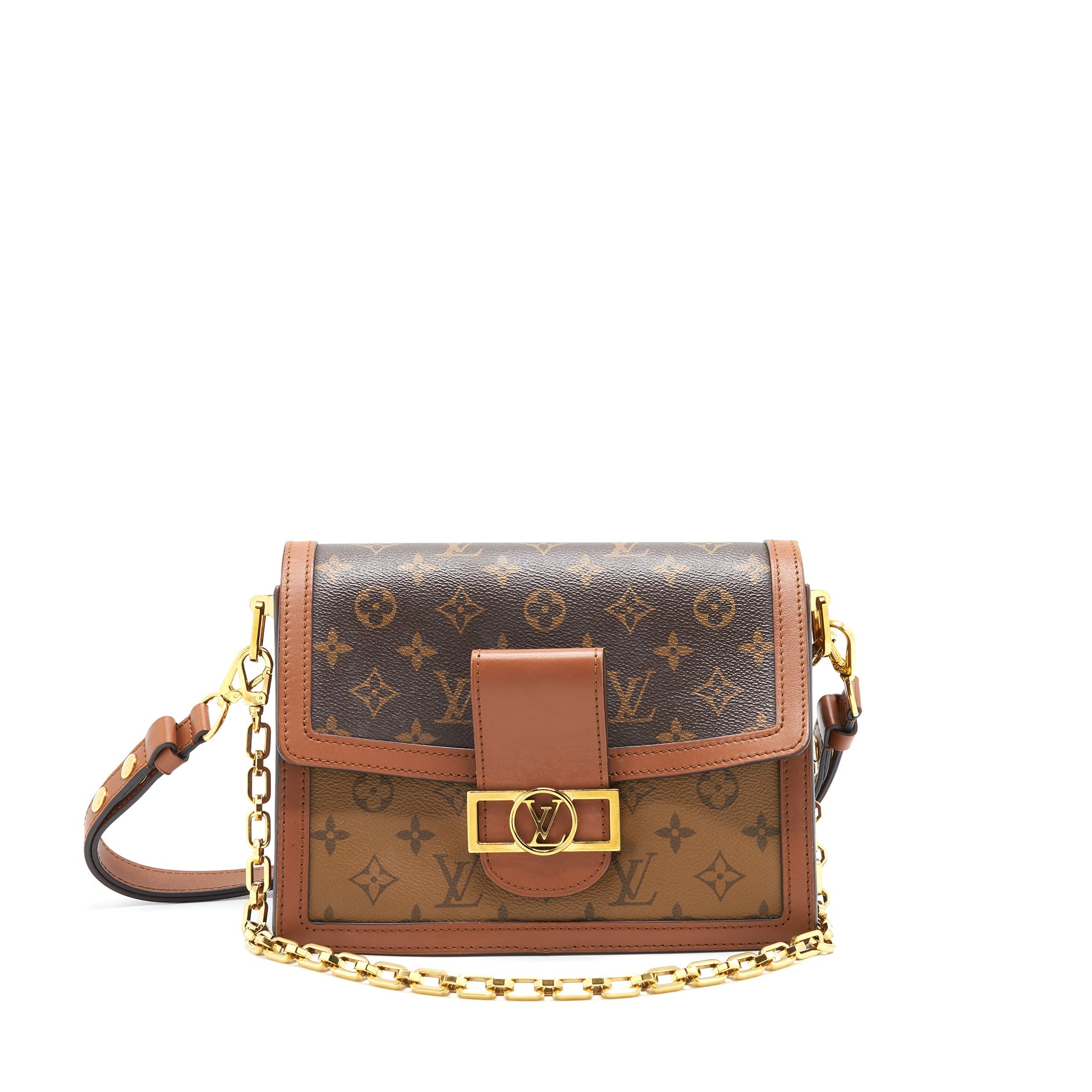 LOUIS VUITTON DAUPHINE FLAP BAG REVERSE MONOGRAM