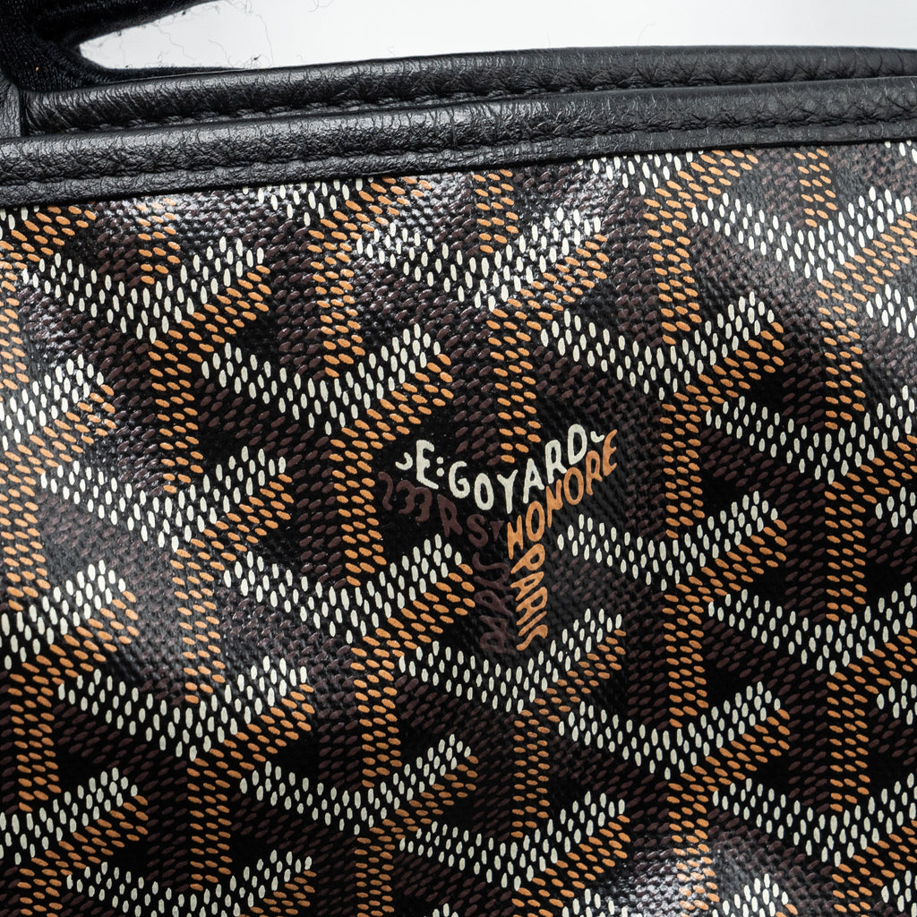 GOYARD ANJOU MINI BAG CAVAS/CALFSKIN BLACK SHW