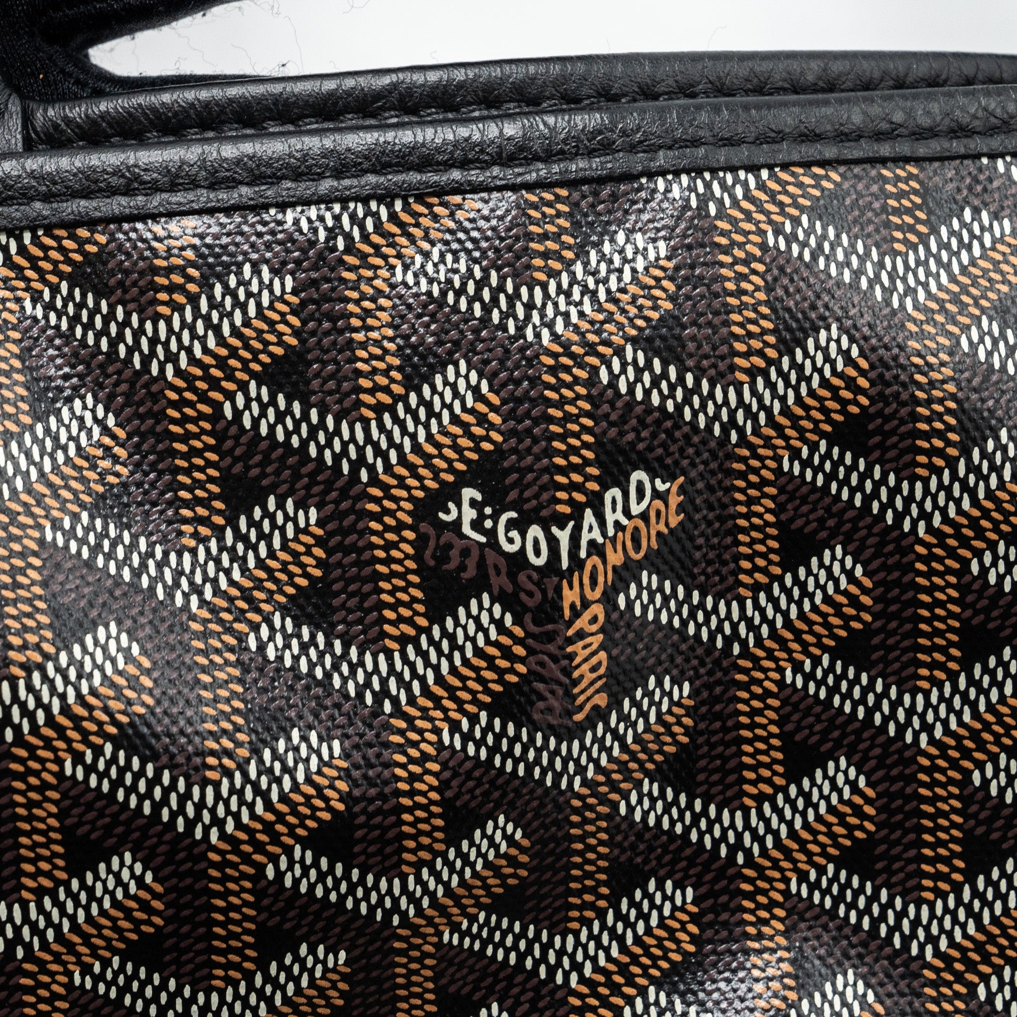 GOYARD ANJOU MINI BAG CAVAS/CALFSKIN BLACK SHW