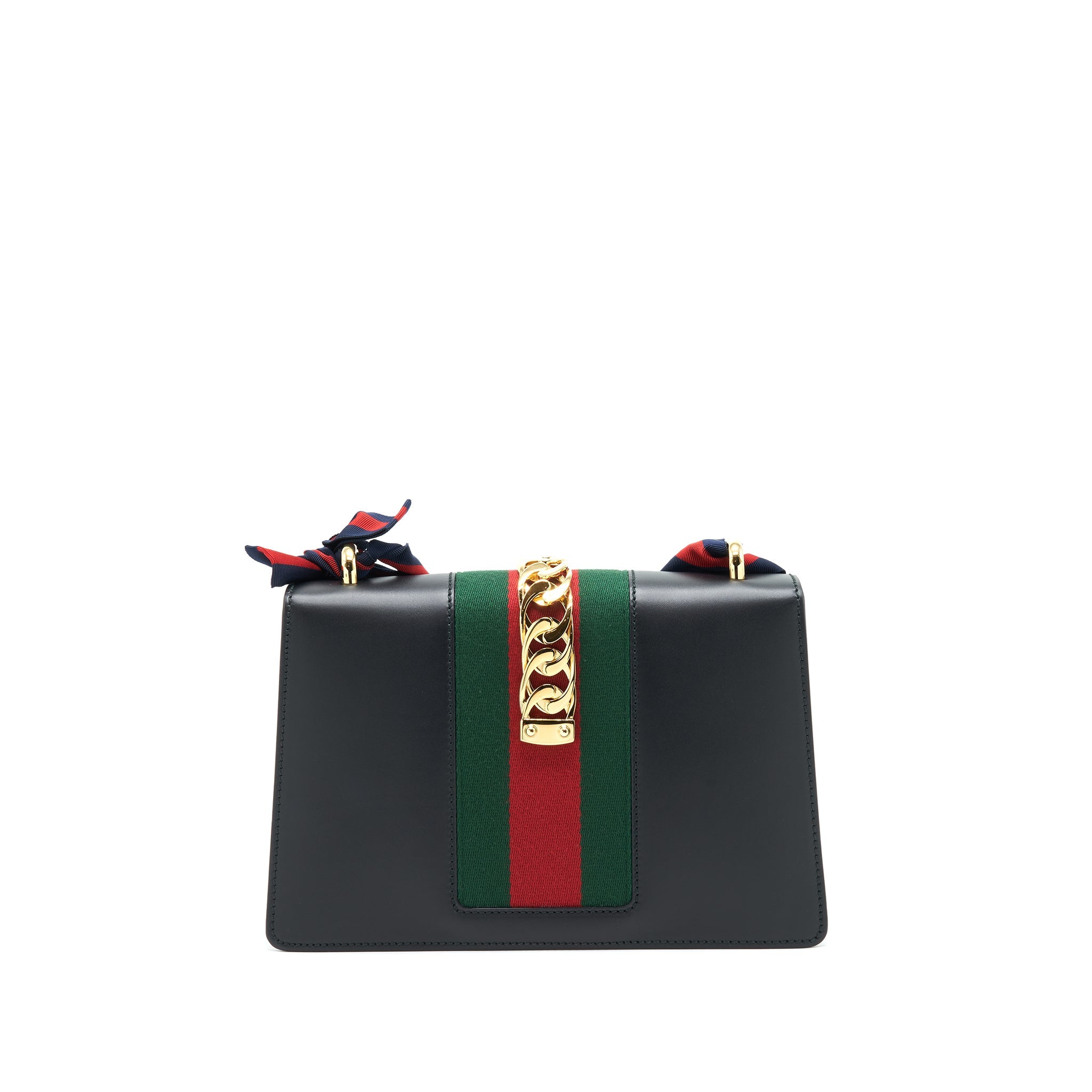 GUCCI SMALL SYLVIE SHOULDER BAG BLACK