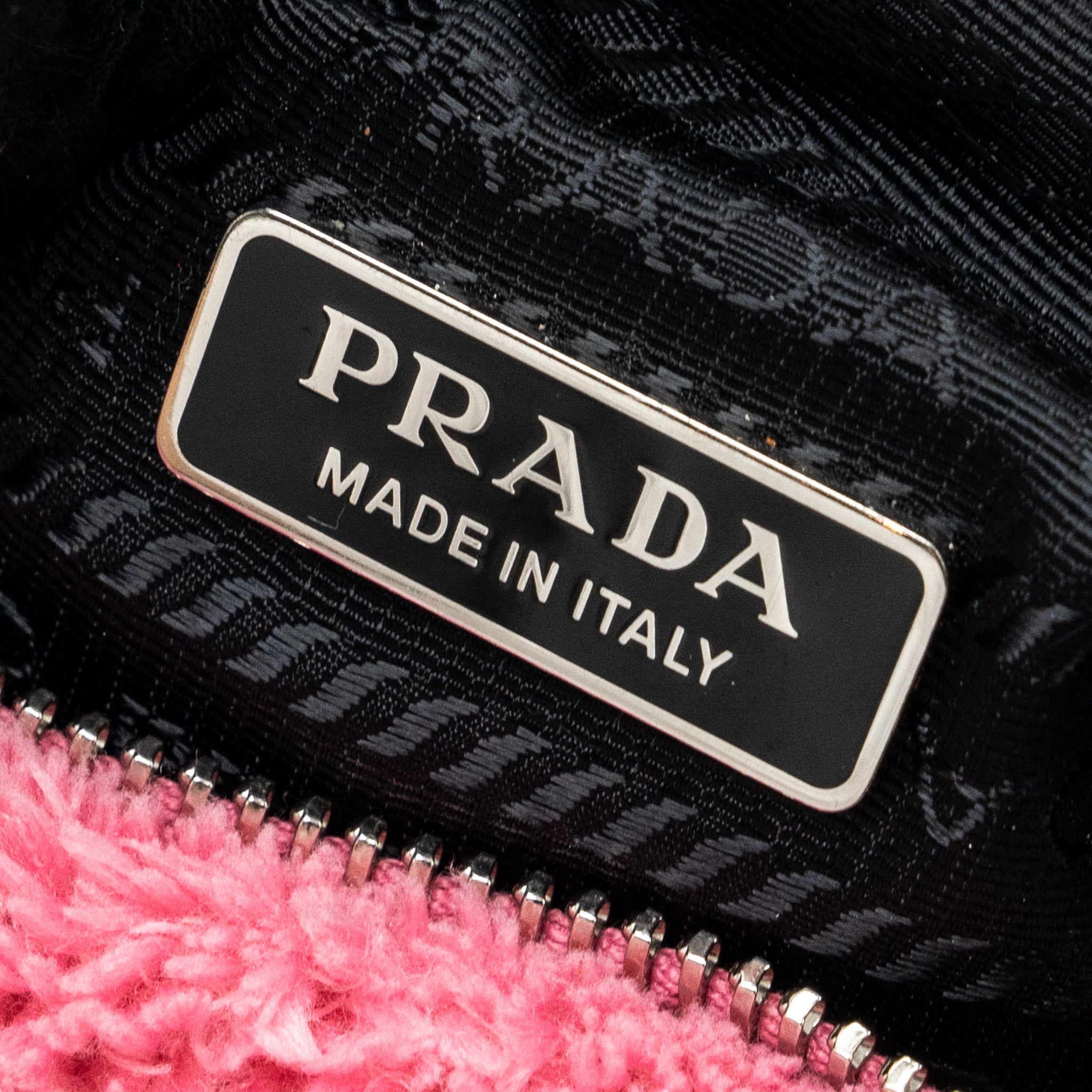 PRADA RE-EDITION 2000 TERRY MINI BAG PINK SHW