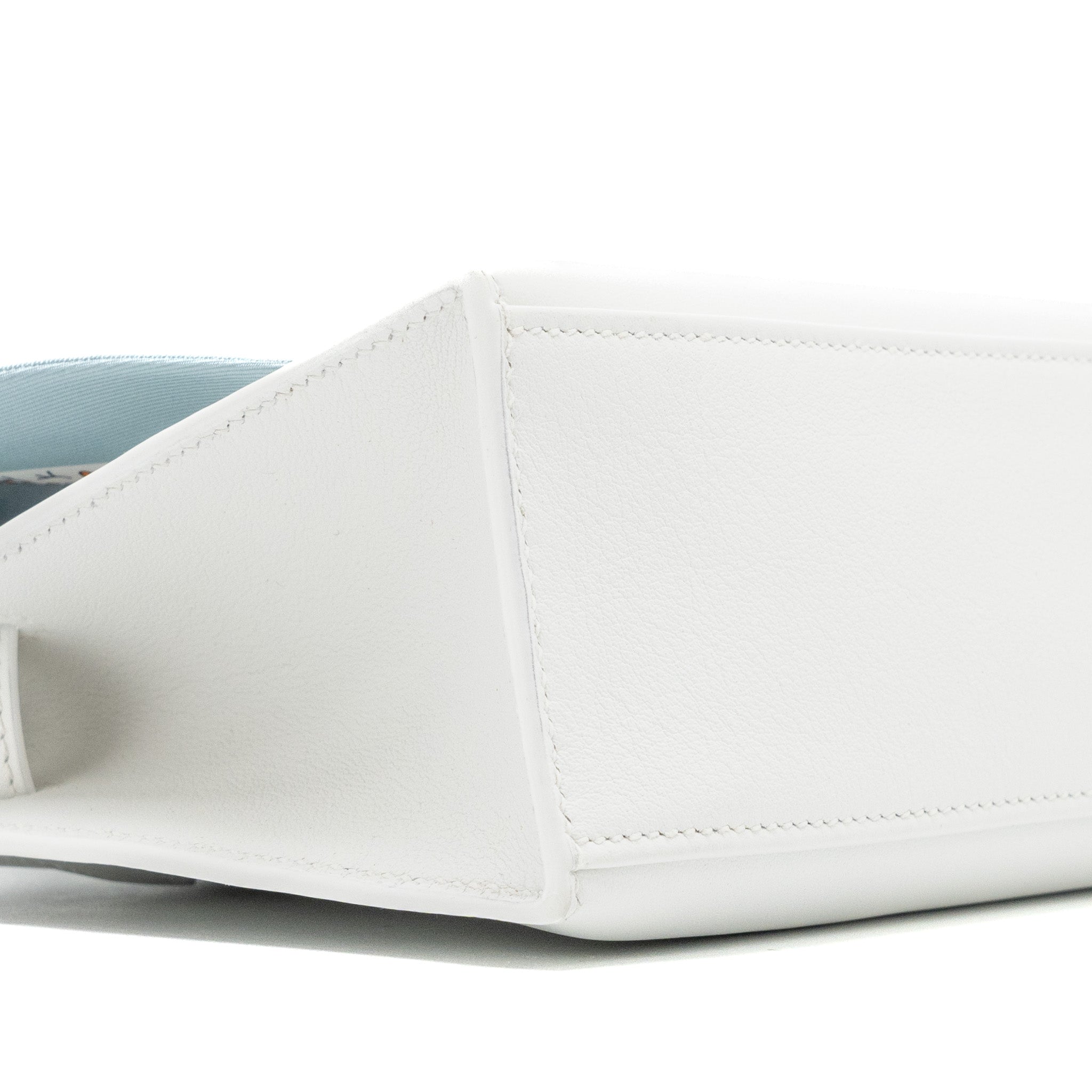 HERMES KELLY POCHETTE SWIFT NEW WHITE SHW