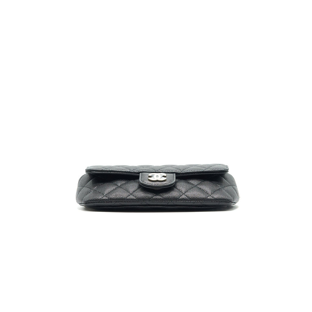 CHANEL GLASSES CASE WITH CLASSIC CHAIN BLACK LGHW