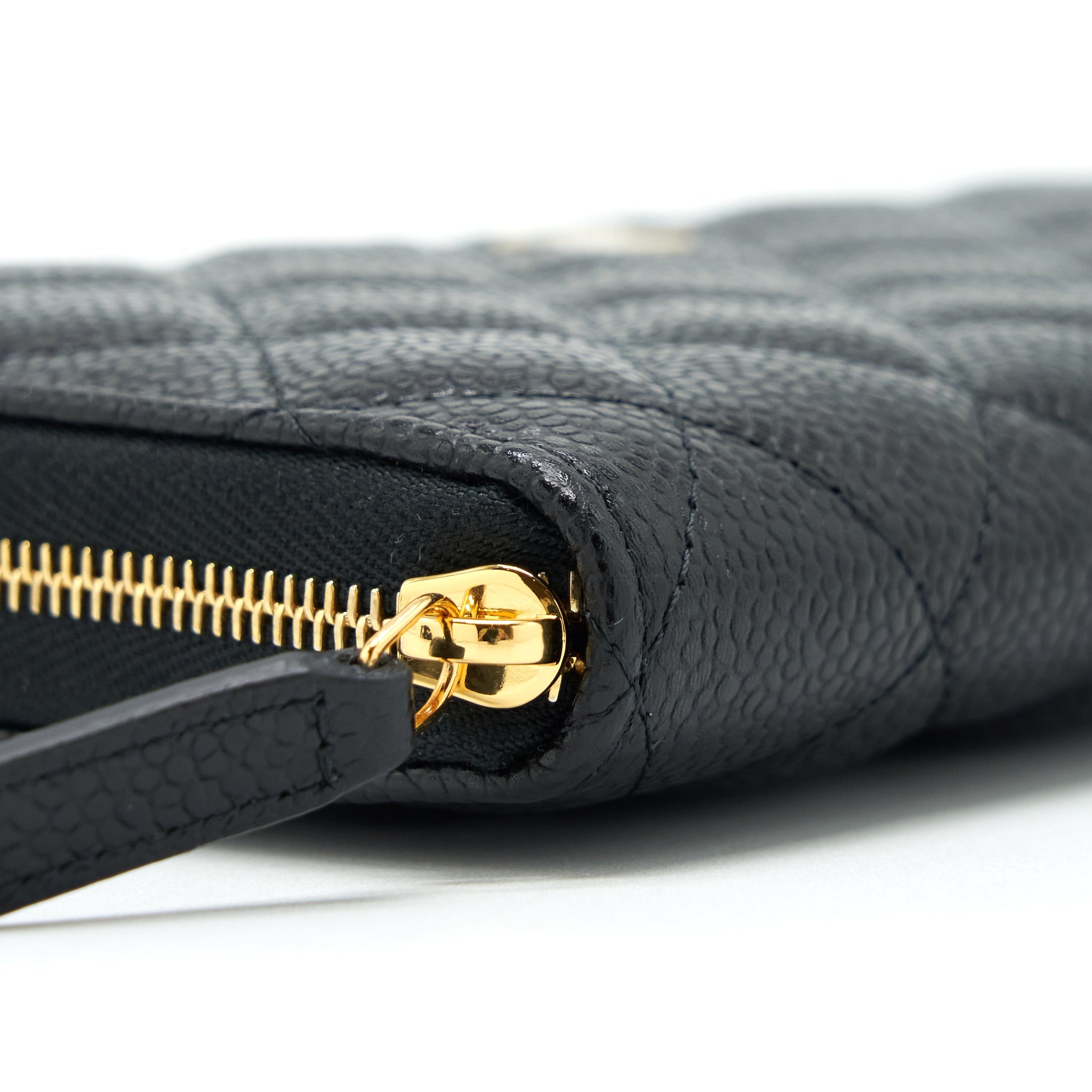 CHANEL ZIPPY LONG WALLET CAVIAR BLACK GHW