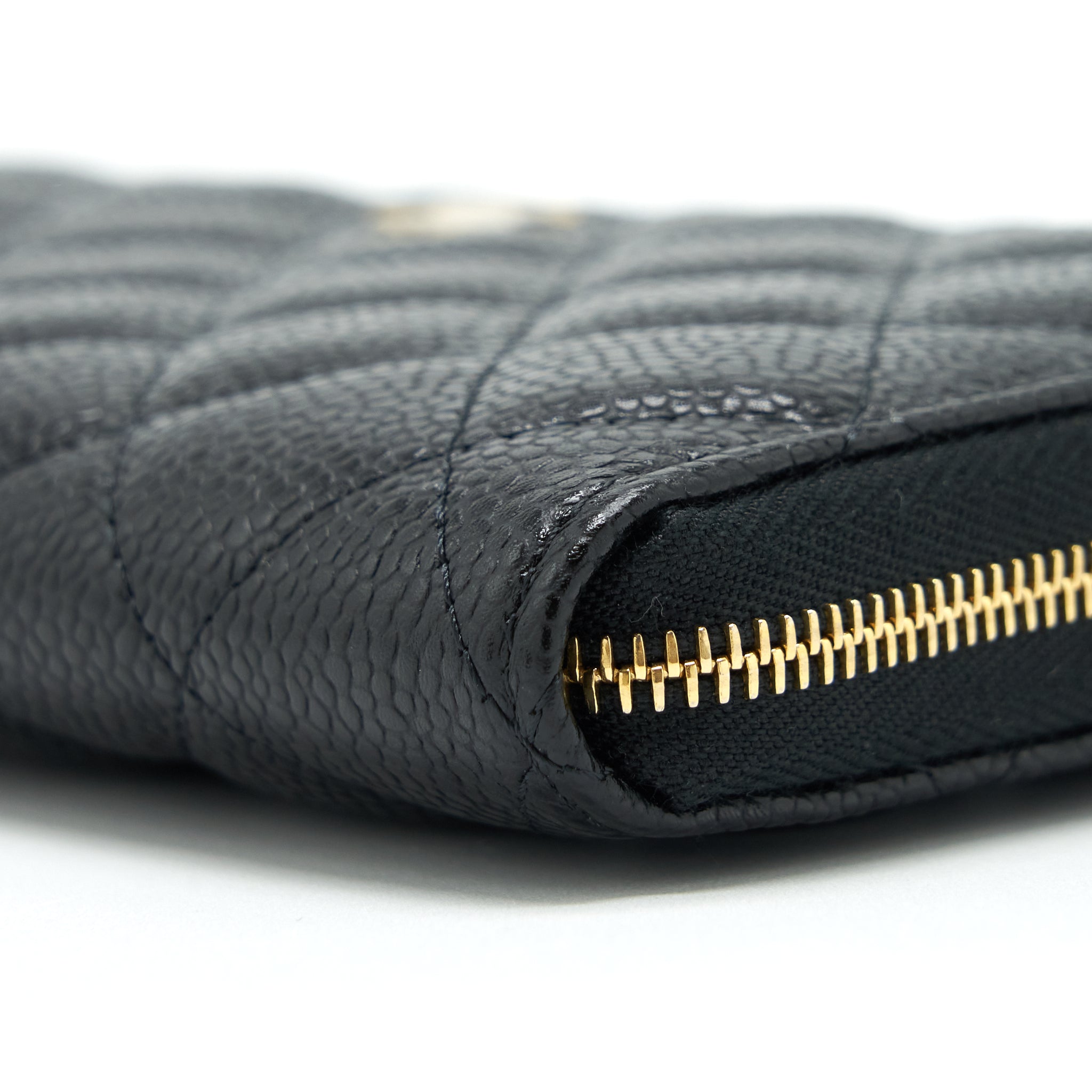 CHANEL ZIPPY LONG WALLET CAVIAR BLACK GHW