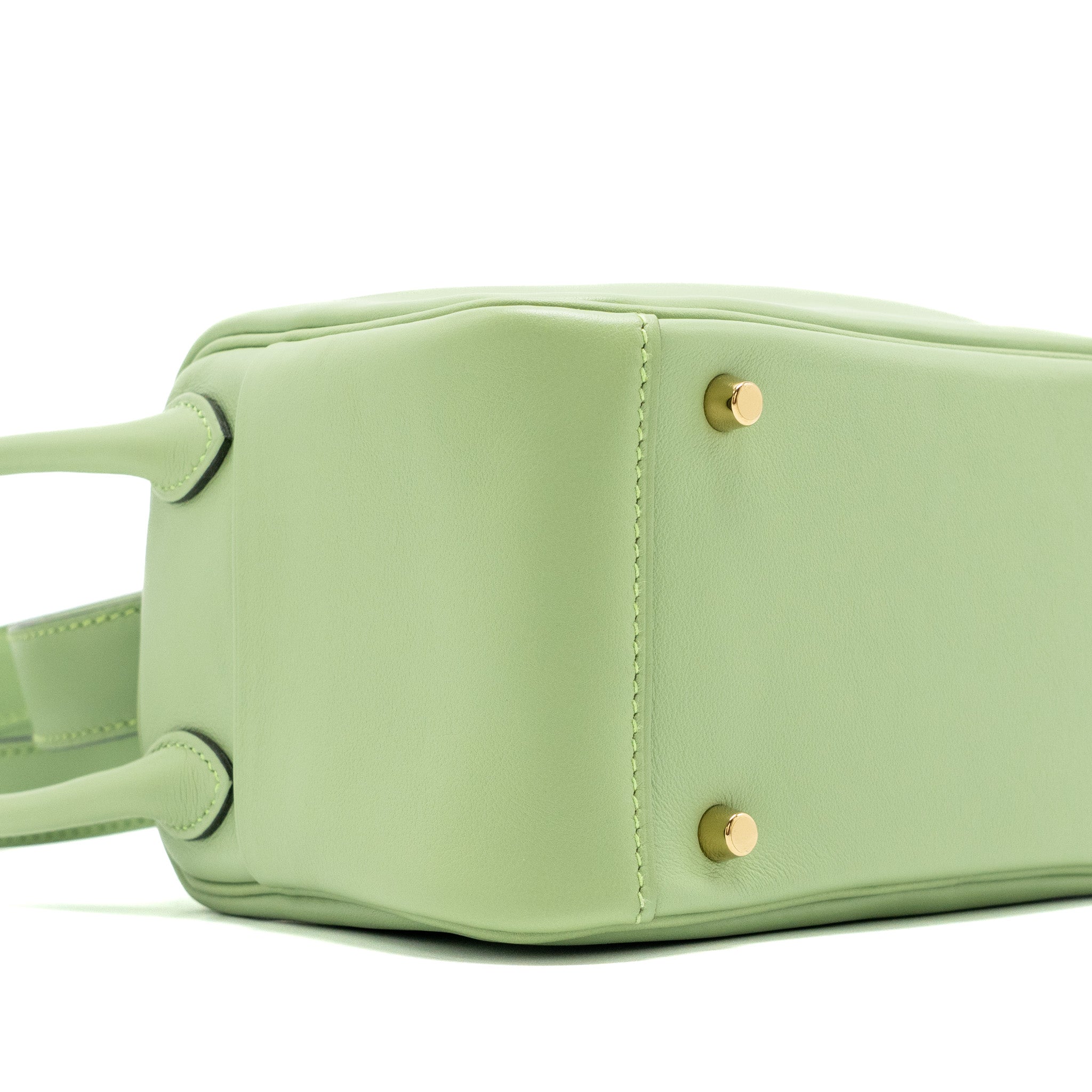 HERMES MINI LINDY SWIFT VERT CRIQUET GHW