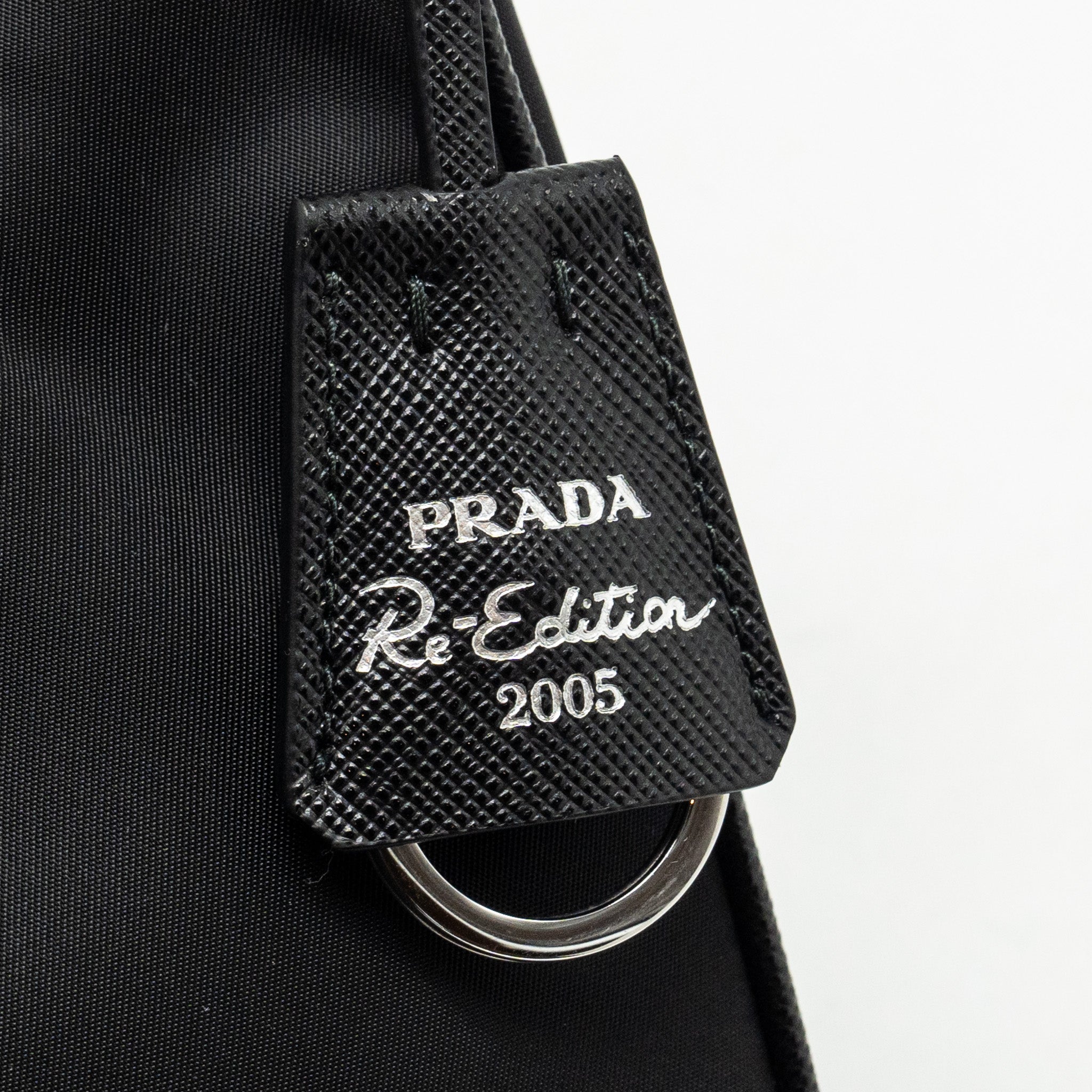 PRADA RE-EDITION 2005 RE-NYLON AND SAFFIANO MINI BAG BLACK SHW