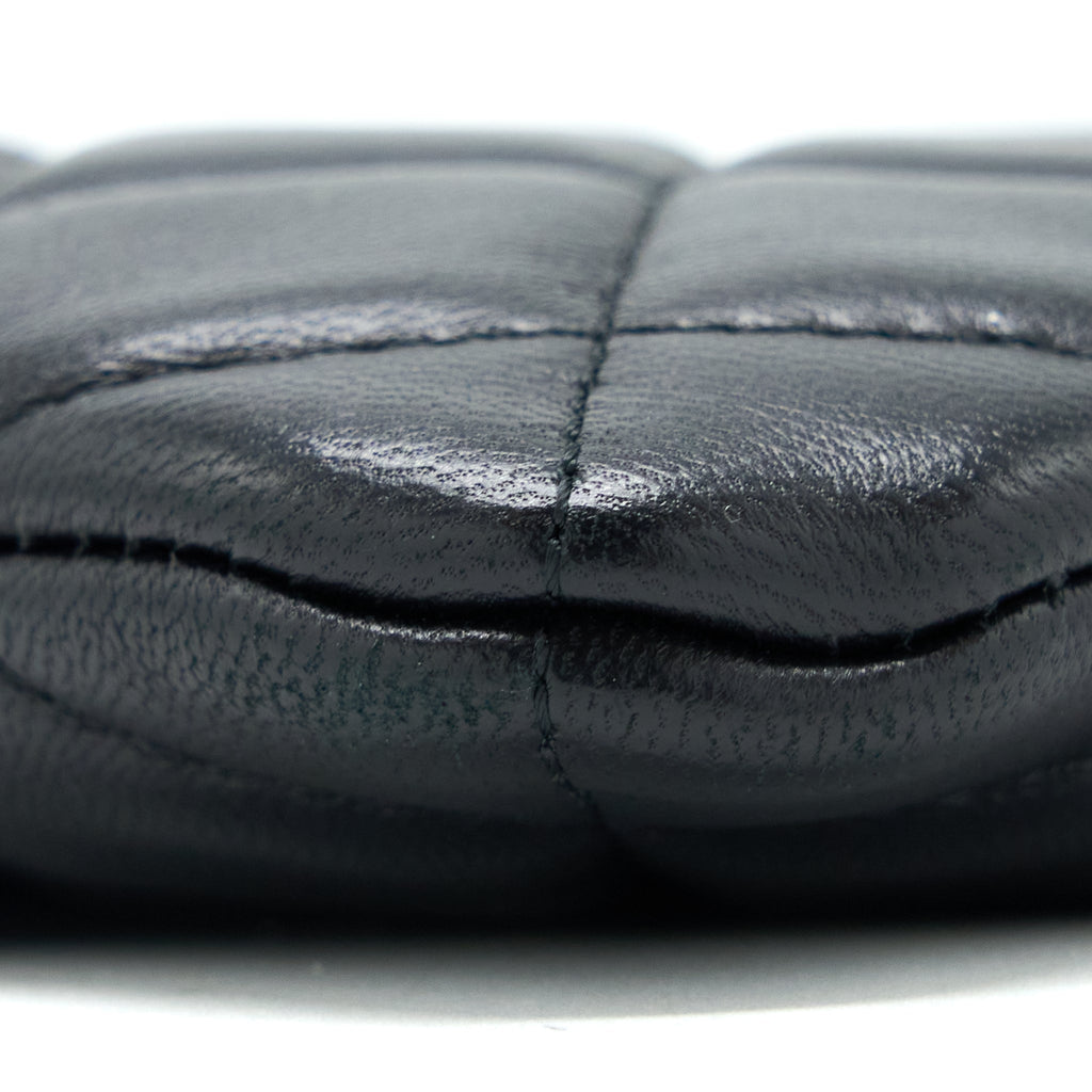 CHANEL O CASE POUCH LAMBSKIN BLACK LGHW