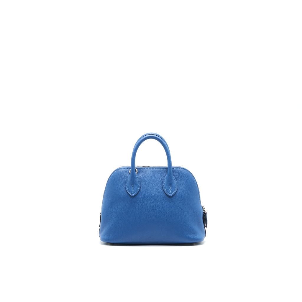 HERMES MINI BOLIDE EVERCOLOUR BLUE WITH SHW