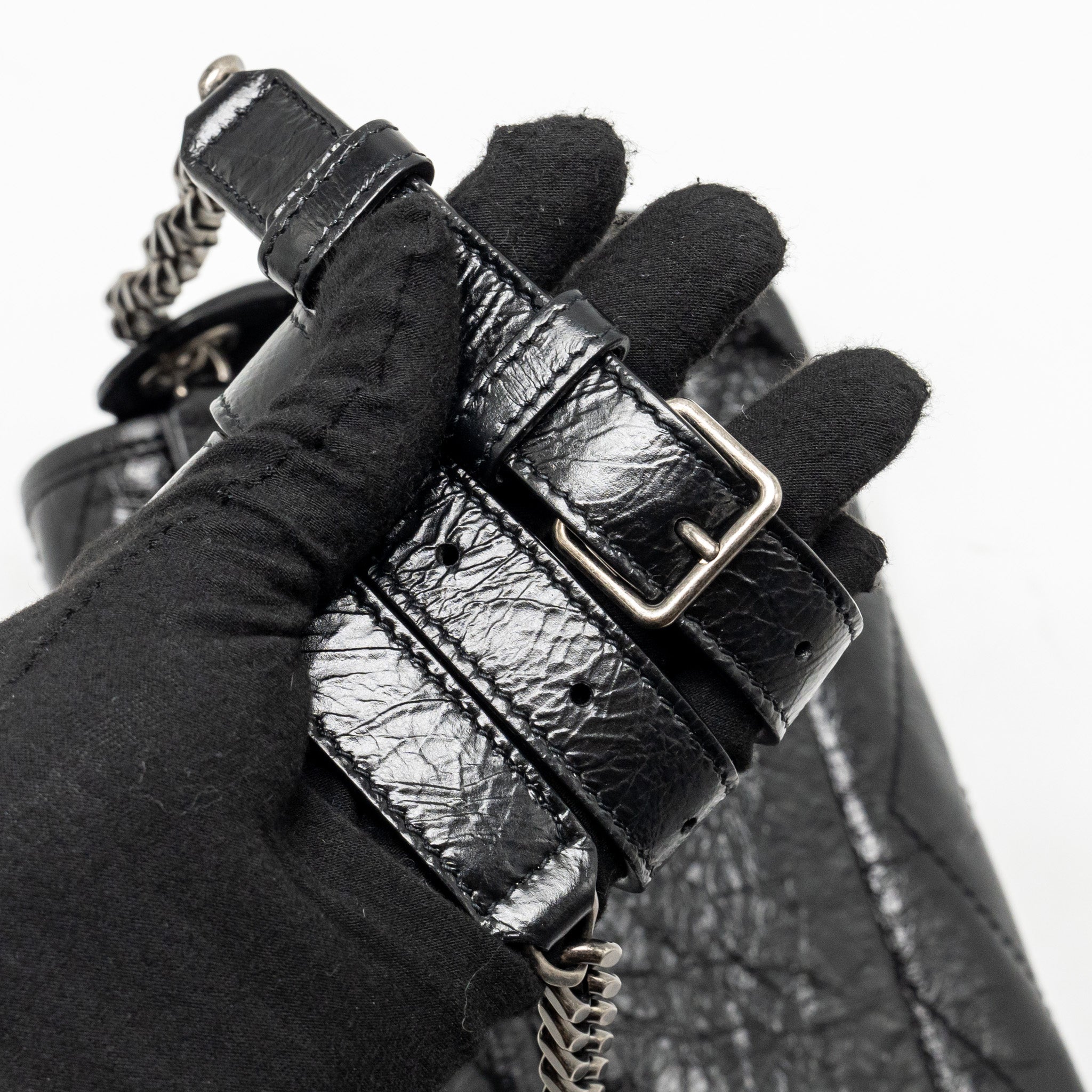 SAINT LAURENT NIKI BODY CALFSKIN BLACK SHW