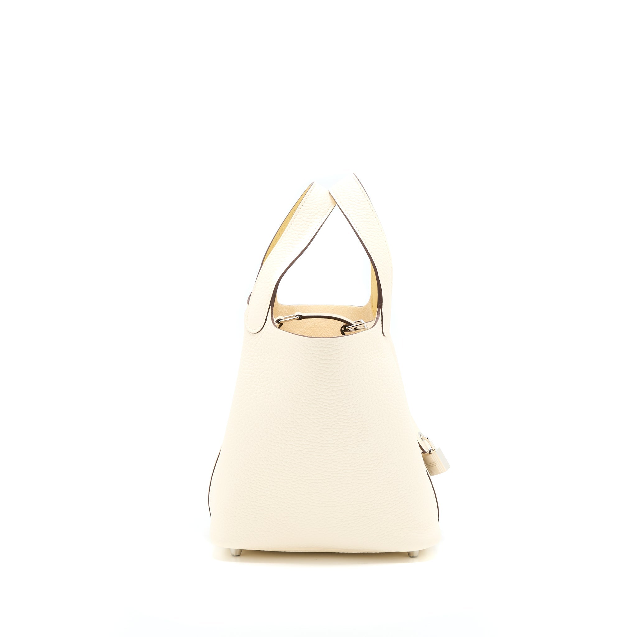 HERMES PICOTIN 18 LOCK BAG CLEMENCE NATA/JAUNE POUSSIN SHW