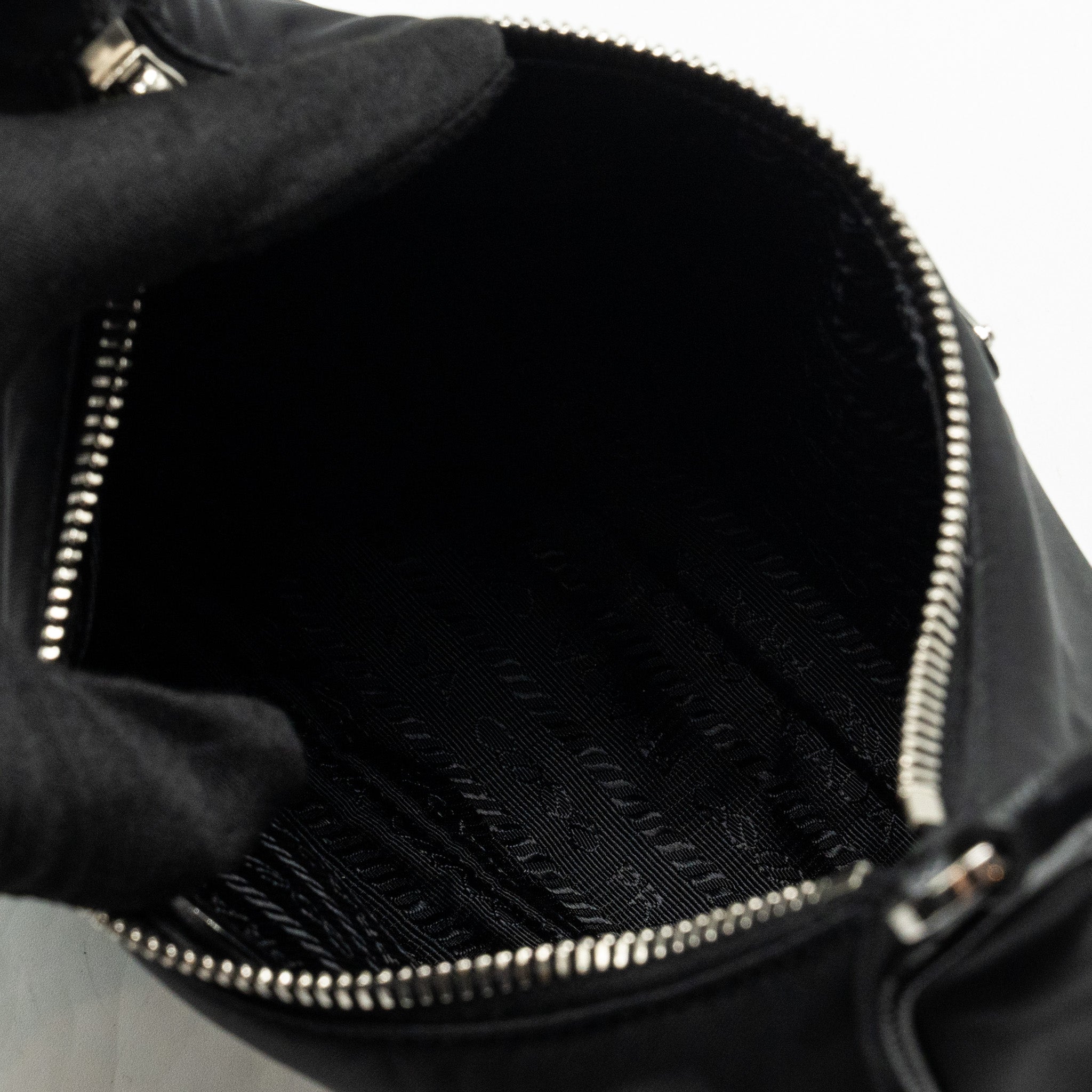 PRADA RE-EDITION 2005 RE-NYLON AND SAFFIANO MINI BAG BLACK SHW