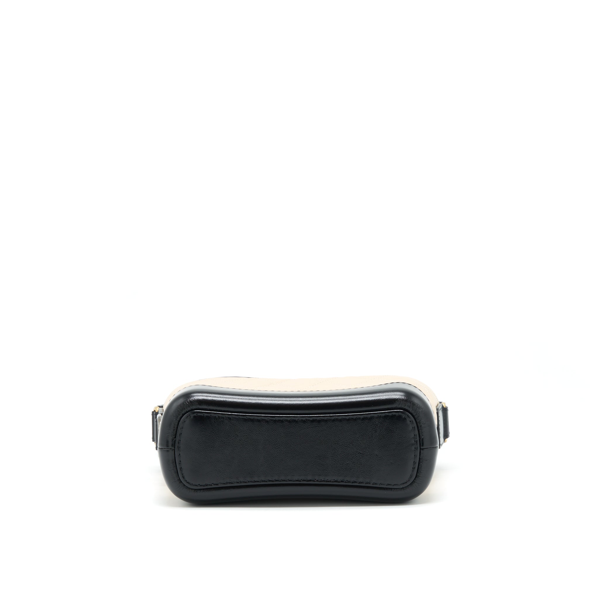 CHANEL SMALL GABRIELLE HOBO BAG CALFSKIN BEIGE/BLACK RUTHENIUM GOLD/SILVER HARDWARE