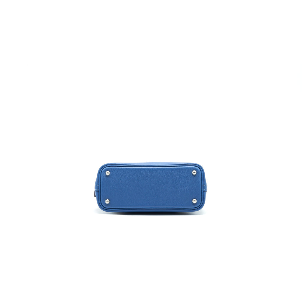 HERMES MINI BOLIDE EVERCOLOUR BLUE WITH SHW