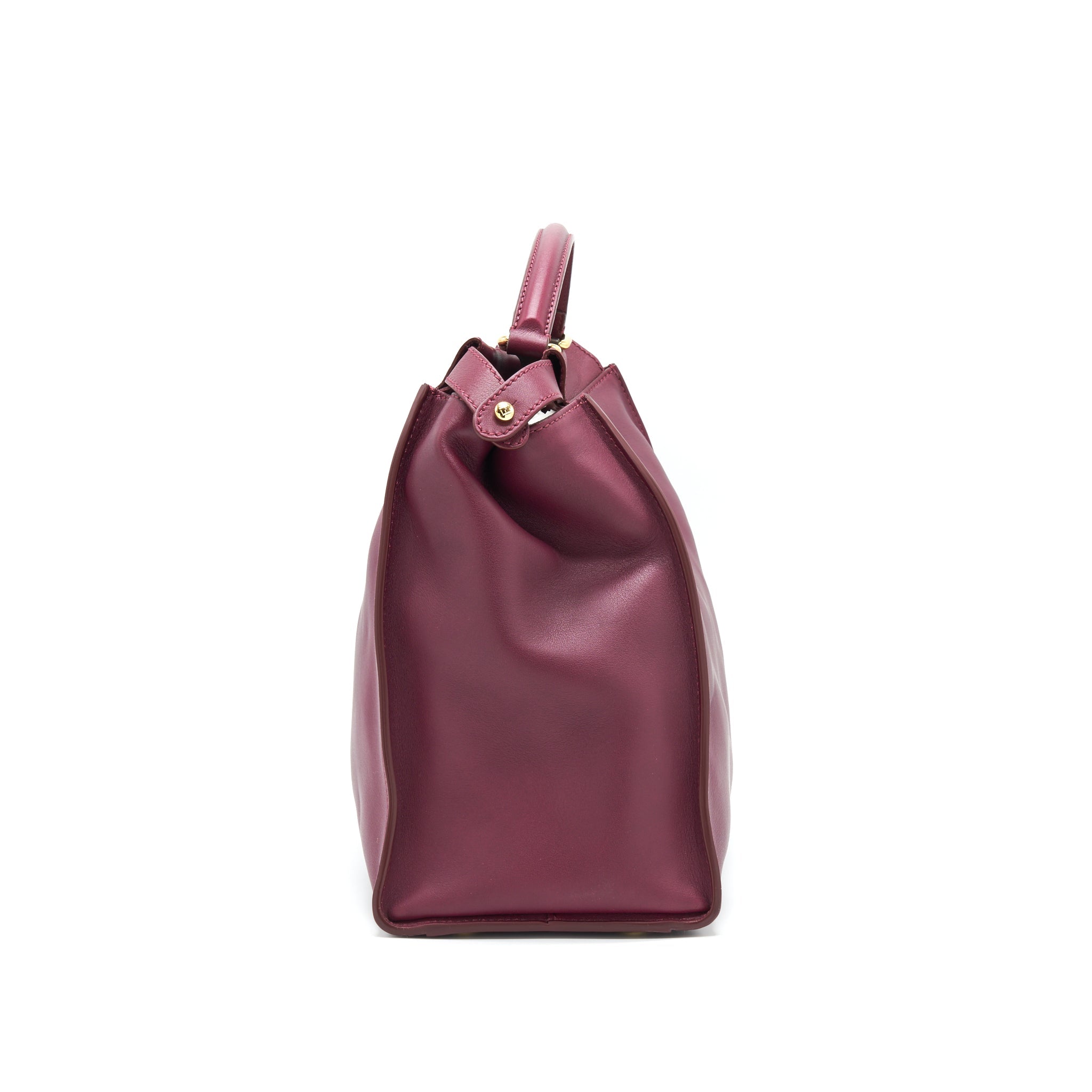 FENDI LARGE PEEKABOO TOTE BAG DARK RED